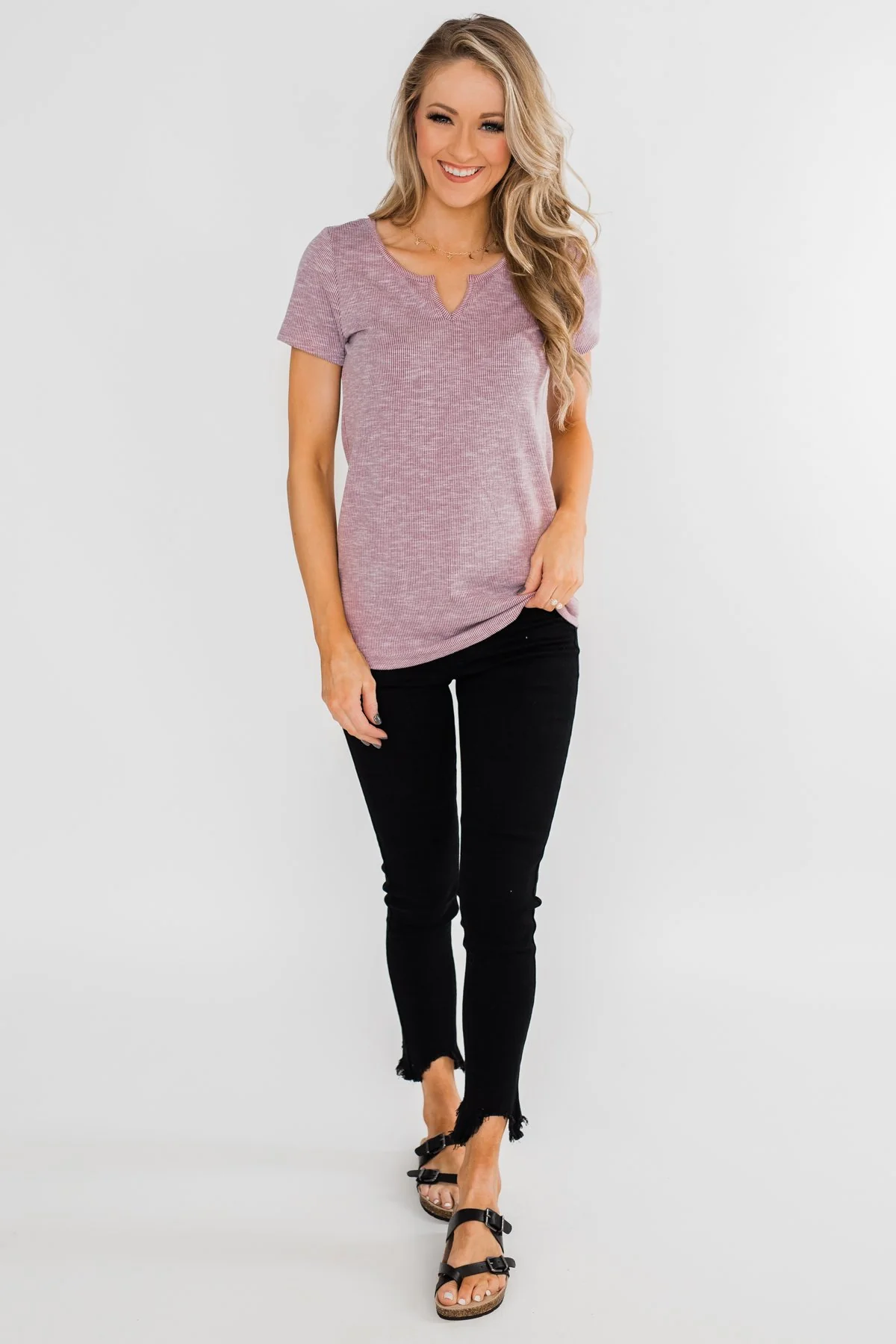 Dusty Purple Notch Top - Image 6