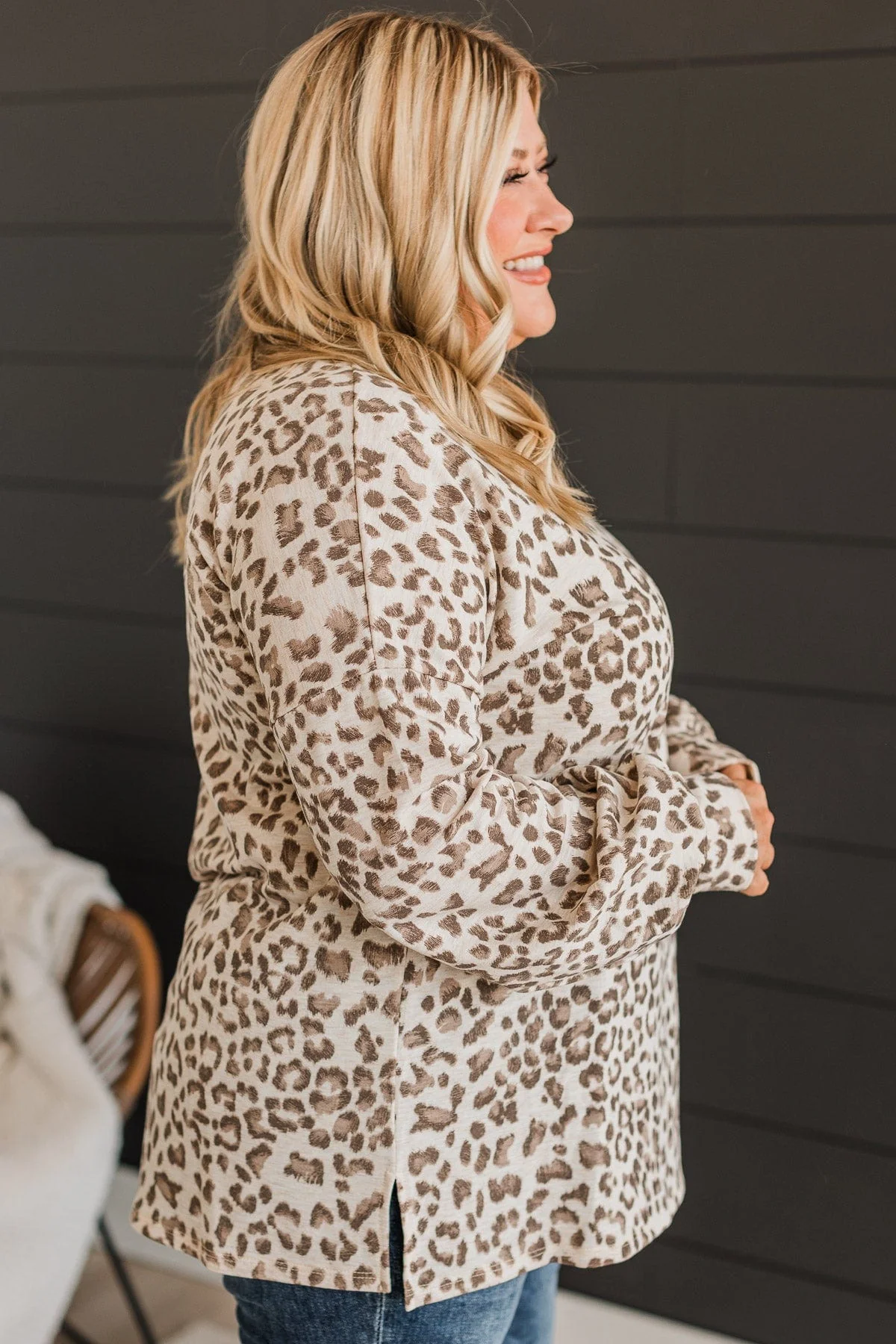 Earn Your Spots Leopard Top- Light Taupe - Image 5