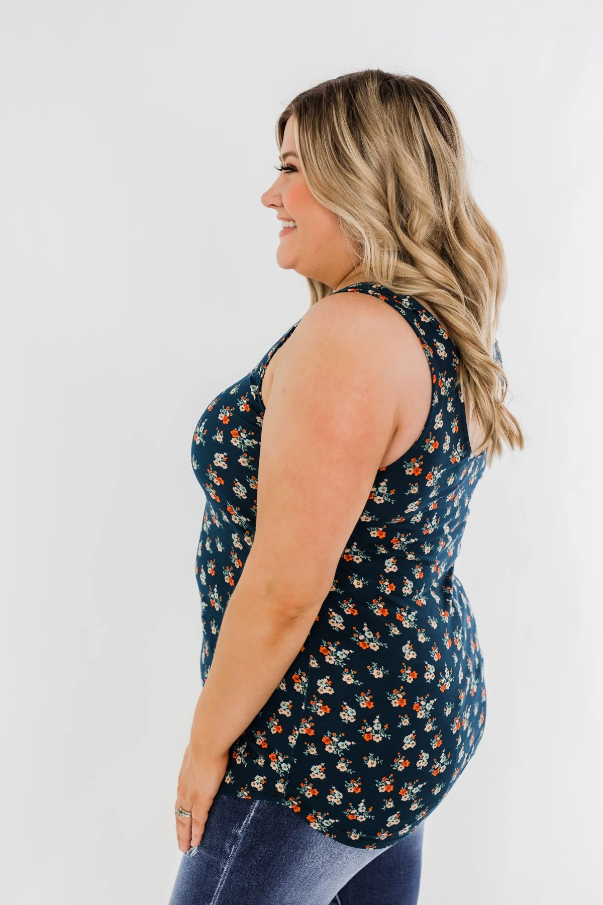 Easily Attracted Floral Tank Top- Dark Teal - Image 10