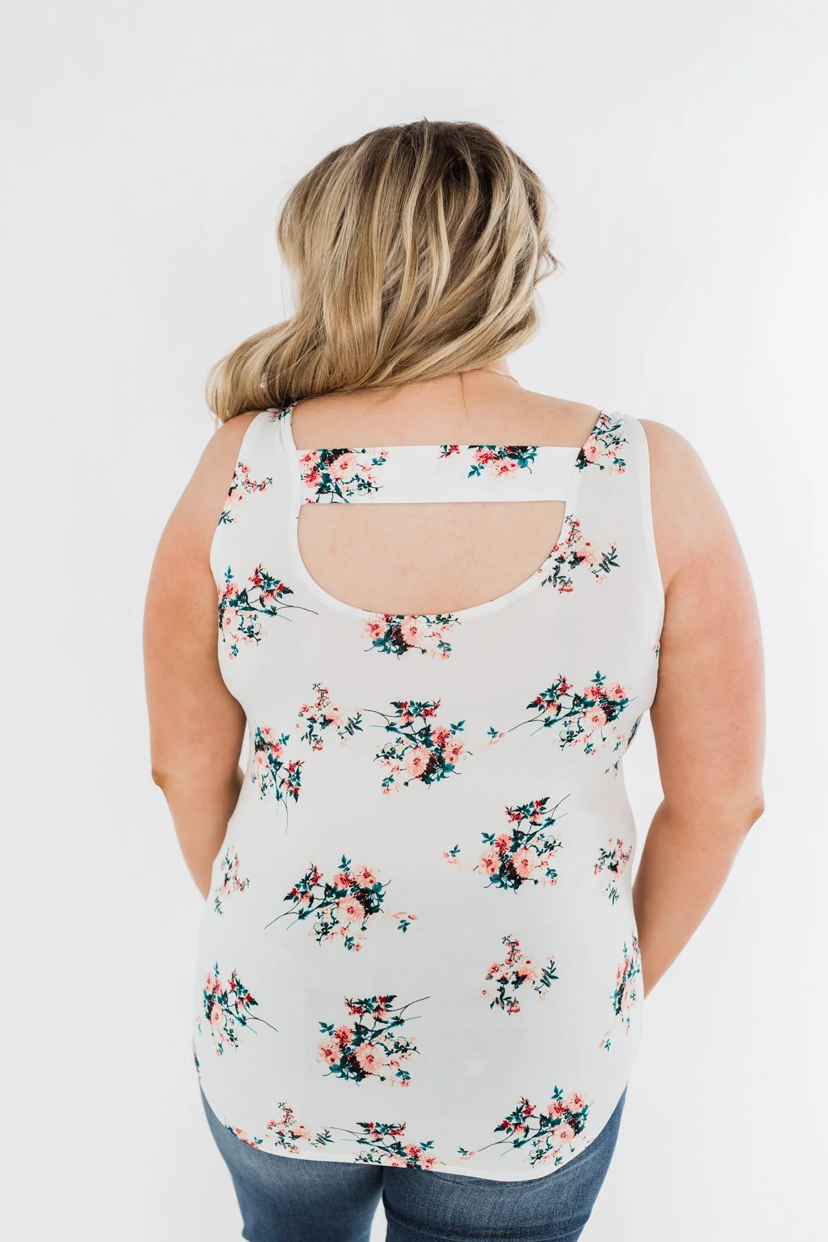 Easily Attracted Floral Tank Top- Off White - Image 10