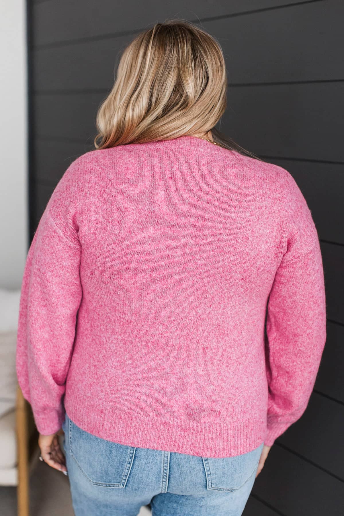 Easily Gorgeous Embroidered Knit Sweater- Hot Pink - Image 8