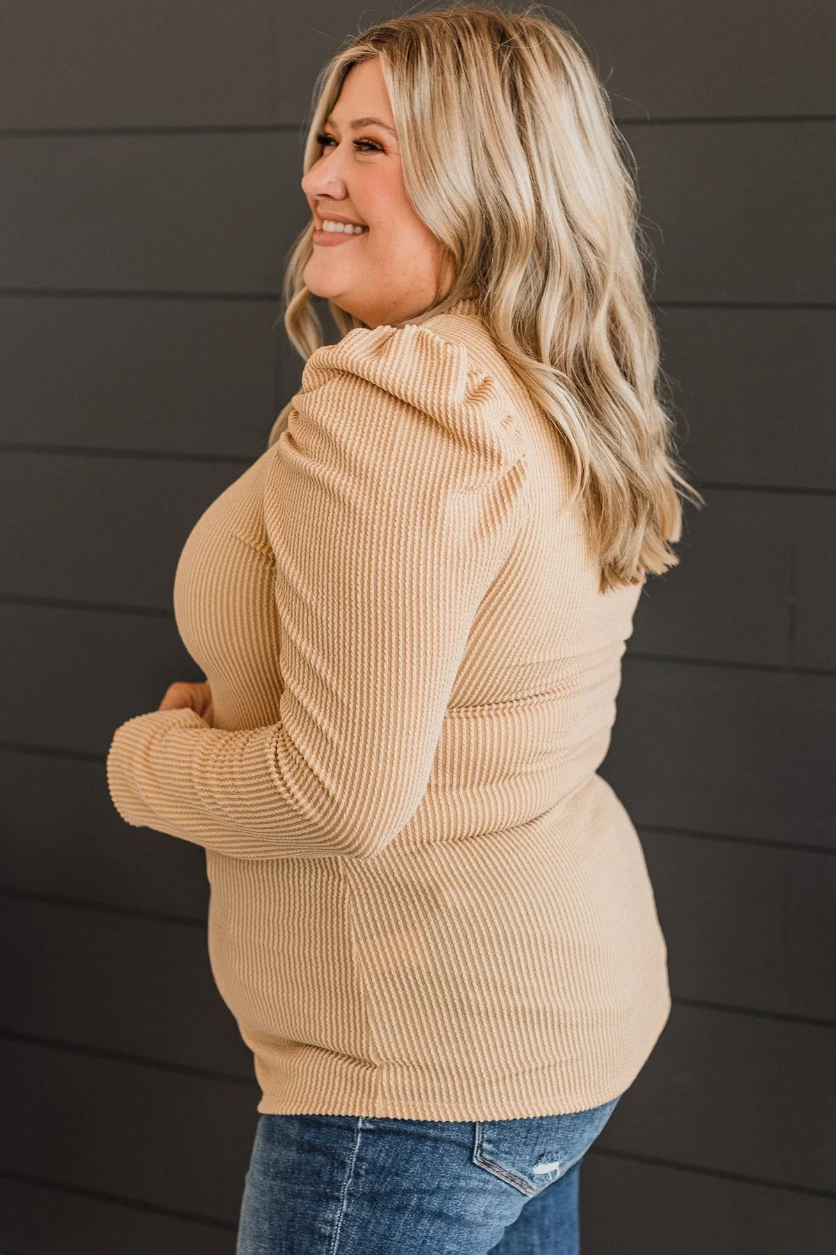 Easy To Please Knit Top- Light Mustard - Image 7