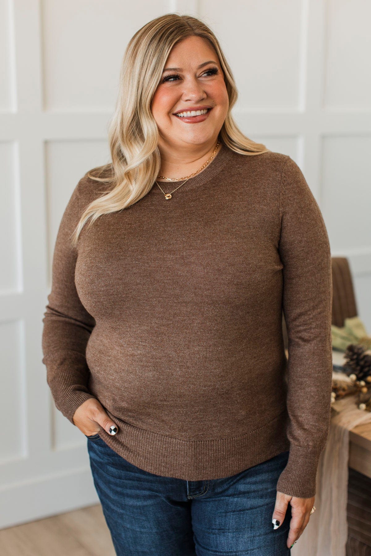 Easy To Remember Lightweight Sweater- Brown