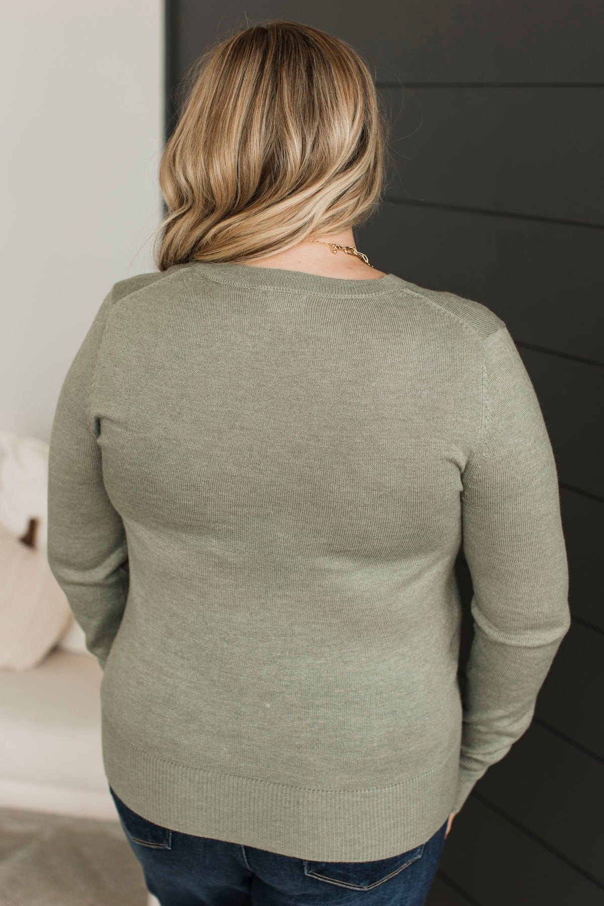 Easy To Remember Lightweight Sweater- Dusty Sage - Image 8