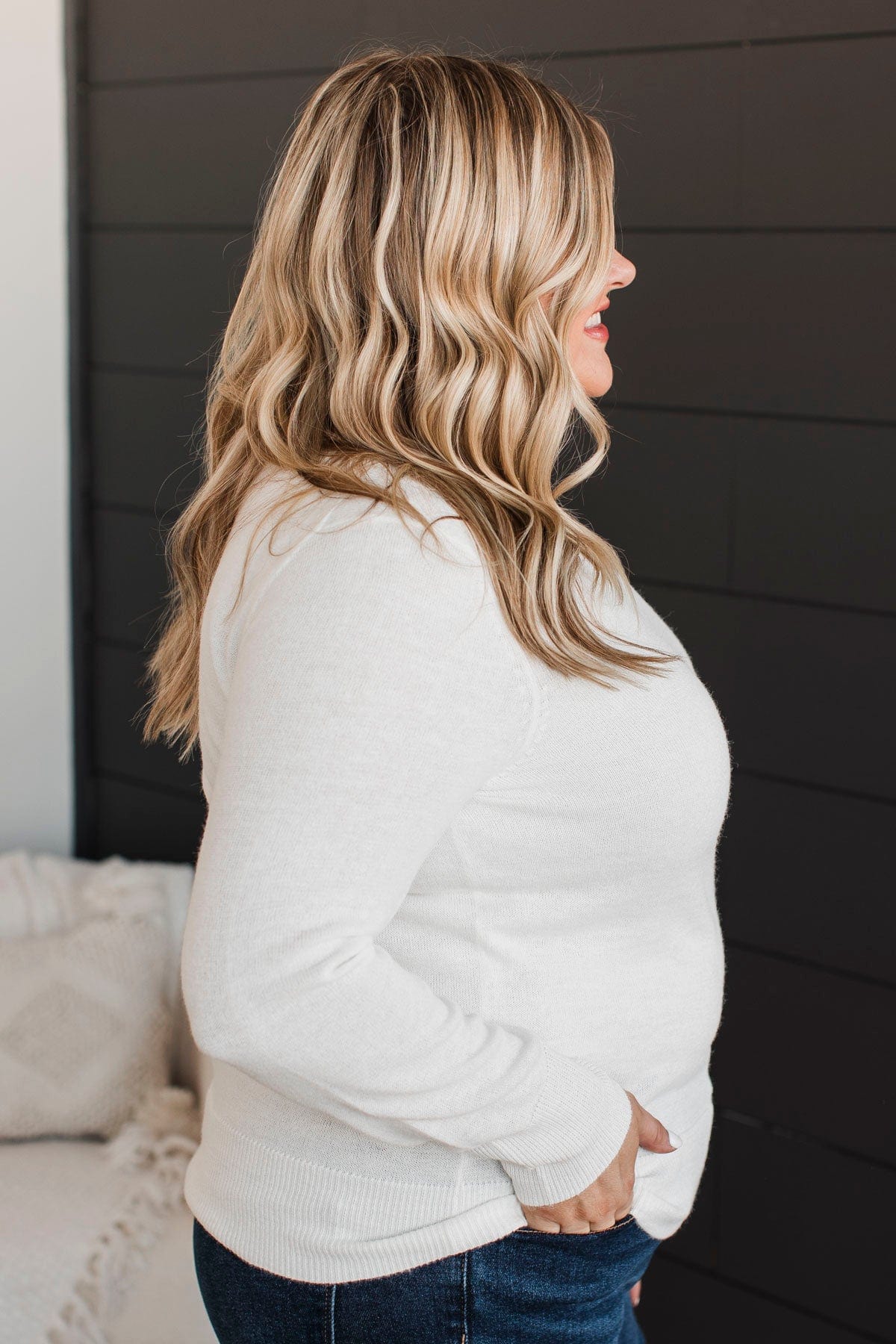 Easy To Remember Lightweight Sweater- Ivory - Image 5