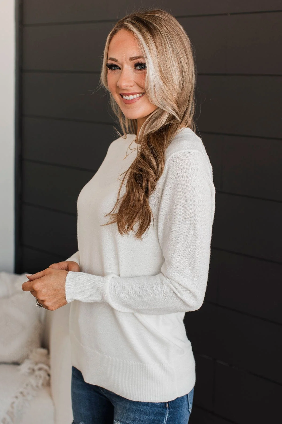 Easy To Remember Lightweight Sweater- Ivory - Image 6