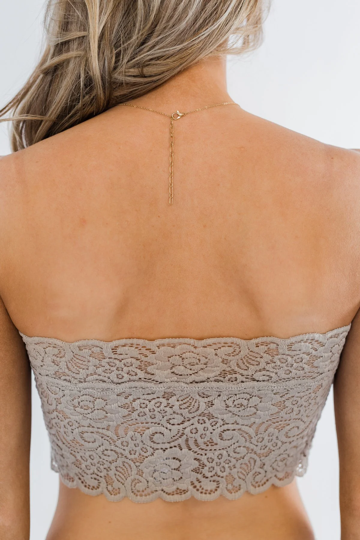 Elegant Lace Bandeau- Champagne - Image 4