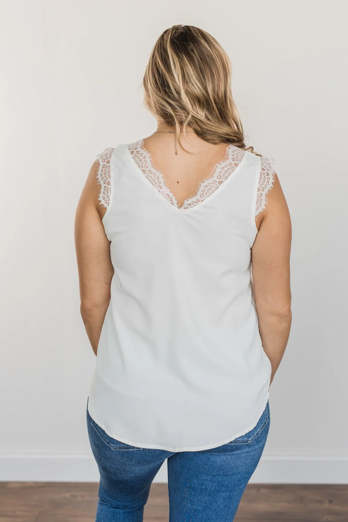 Embrace The Elegance Sleeveless Blouse- Off-White - Image 12