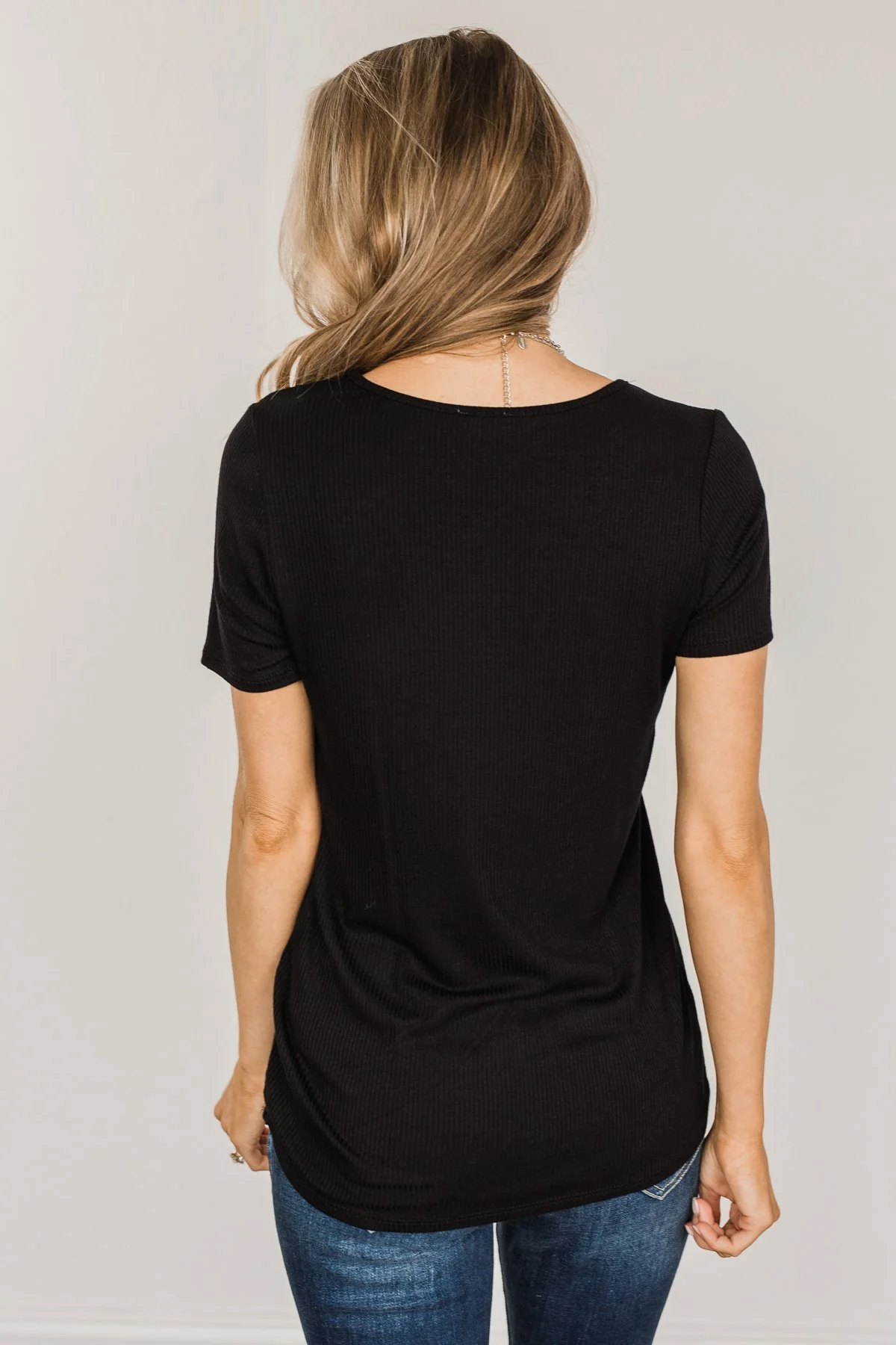 Embrace The New Cut Out Top- Black - Image 13
