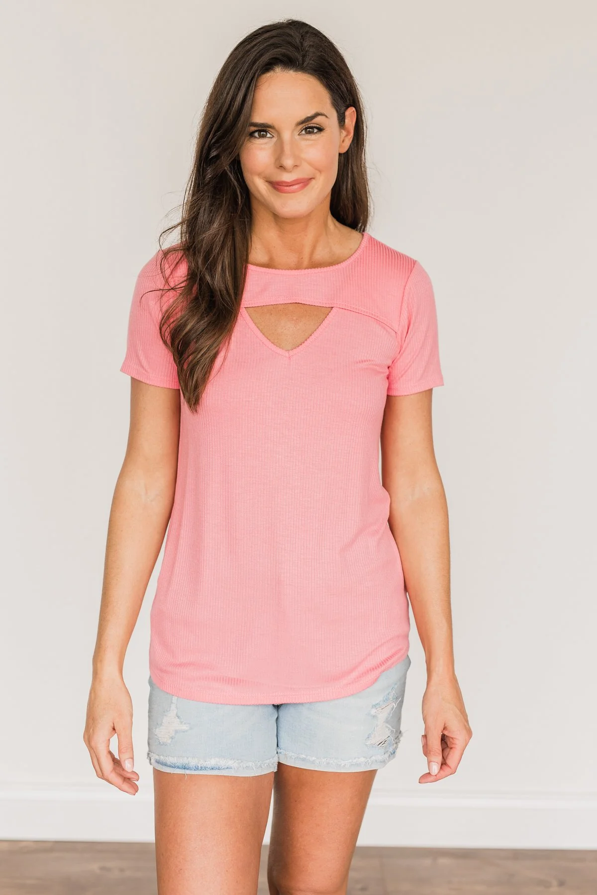Embrace The New Cut Out Top- Pink - Image 9