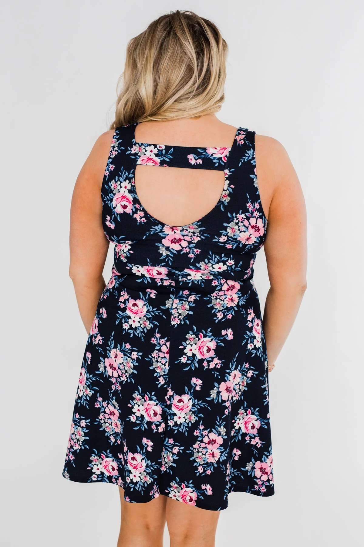 Enchanted Evening Floral Dress- Navy - Image 15