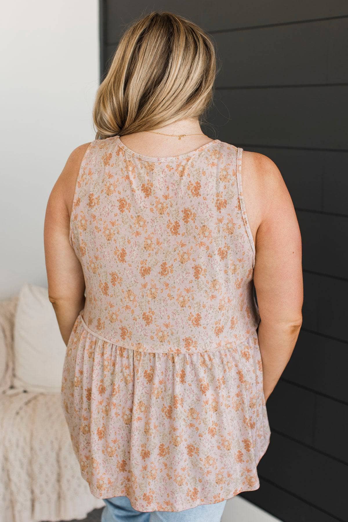 Enchanting Endeavors Floral Babydoll Tank Top- Dusty Pink - Image 7