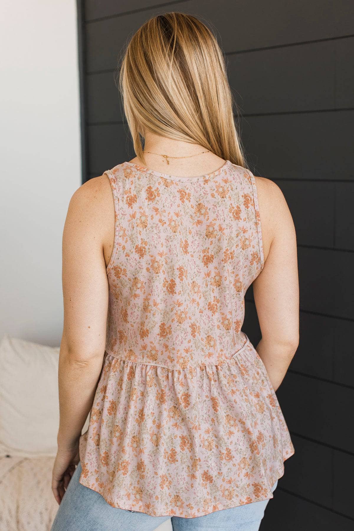 Enchanting Endeavors Floral Babydoll Tank Top- Dusty Pink - Image 8