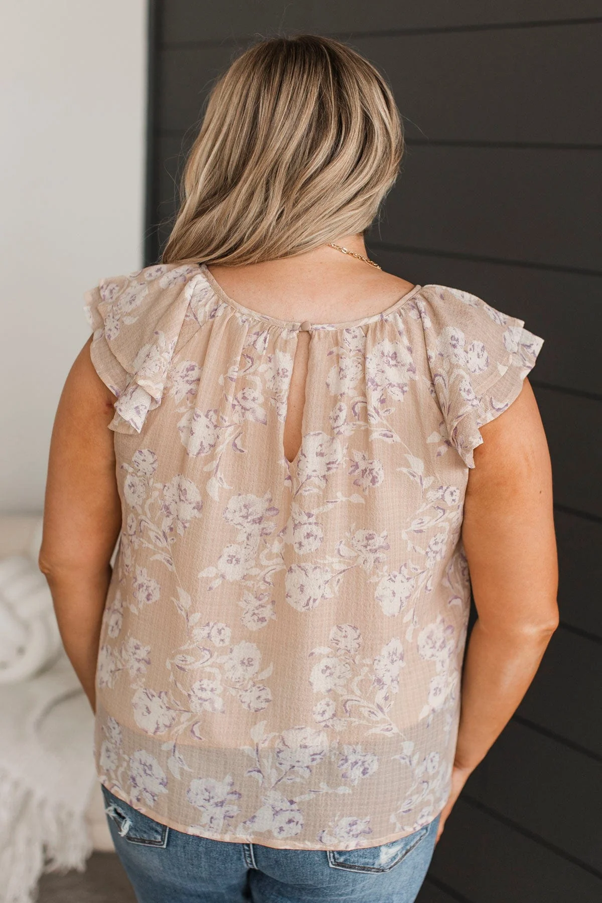 Enchanting Lifestyle Floral Top- Beige - Image 8