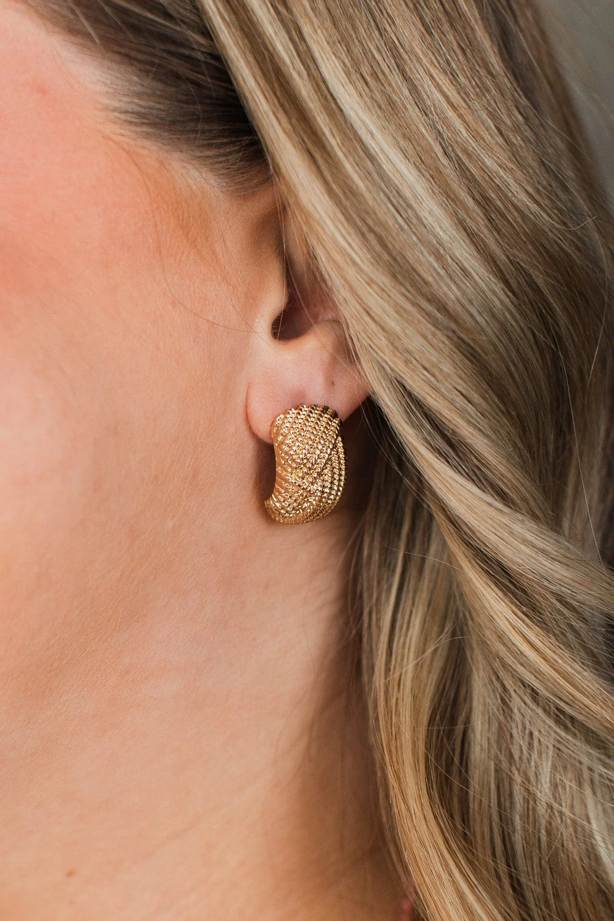Encounters of The Heart Earrings- Gold - Image 2