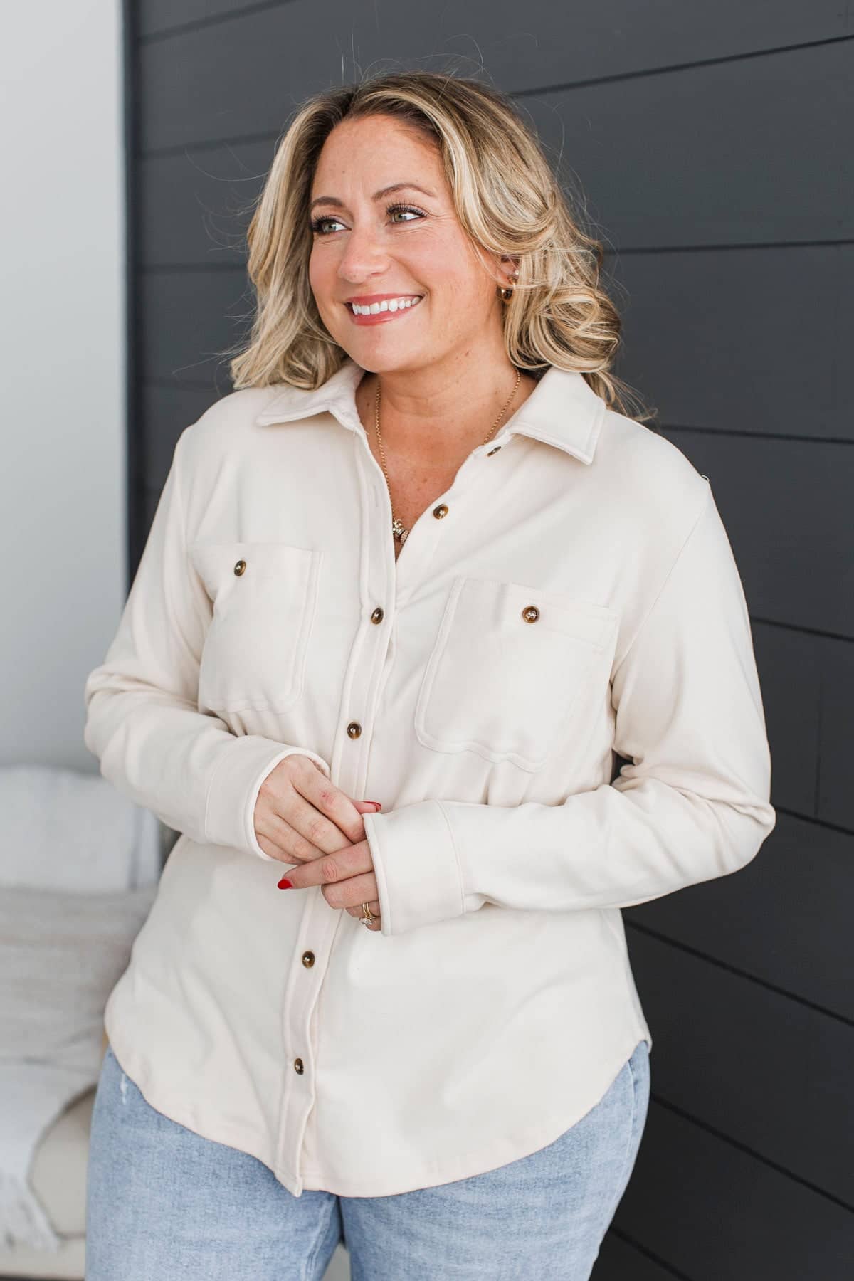 Endless Adventures Lightweight Shirt Jacket- Cream