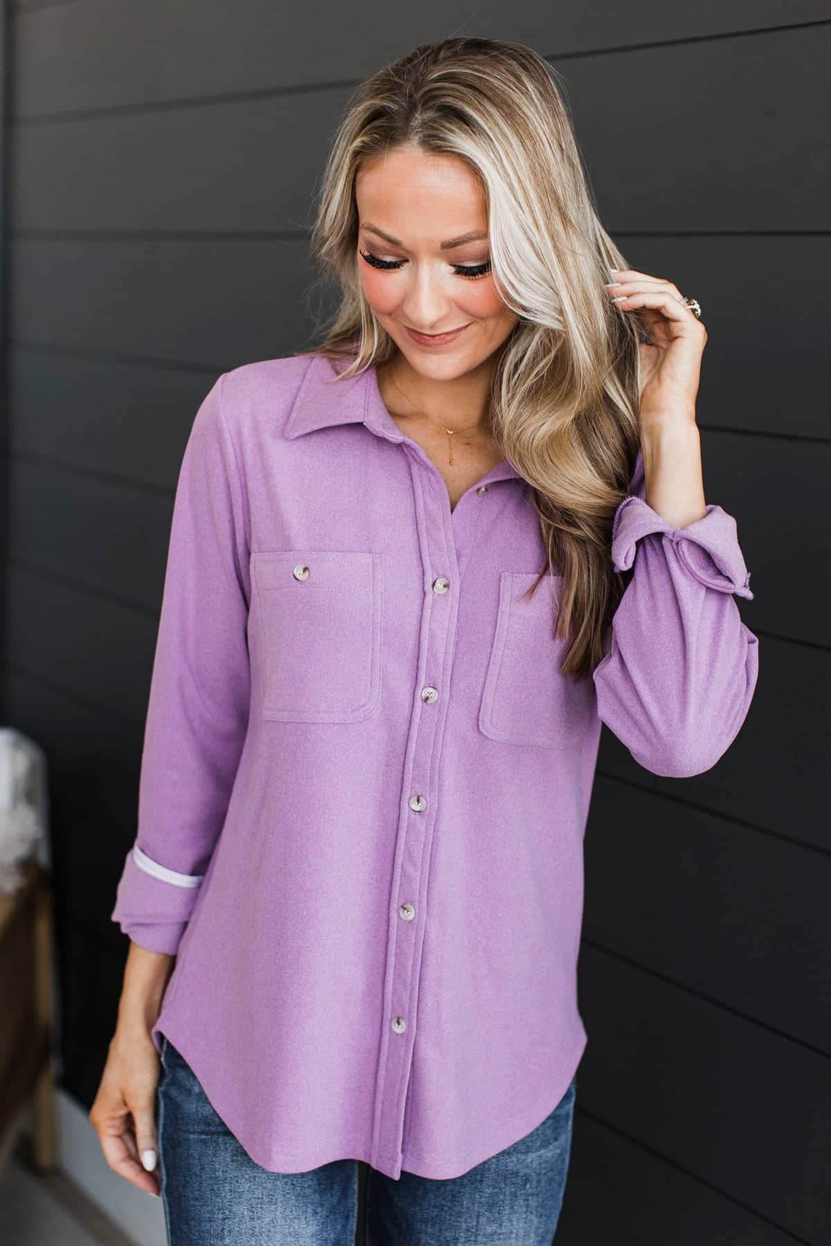 Endless Adventures Lightweight Shirt Jacket- Lavender - Image 2