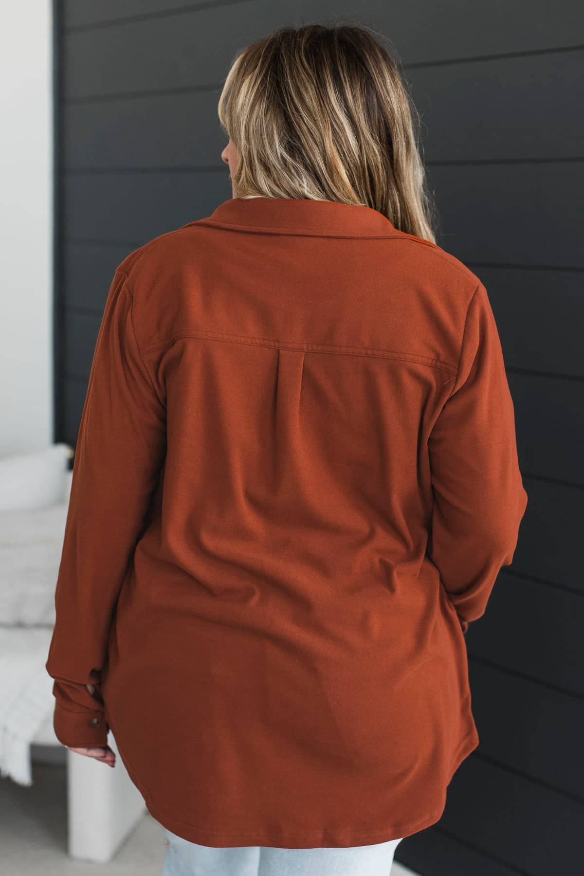 Endless Adventures Lightweight Shirt Jacket- Rust - Image 5