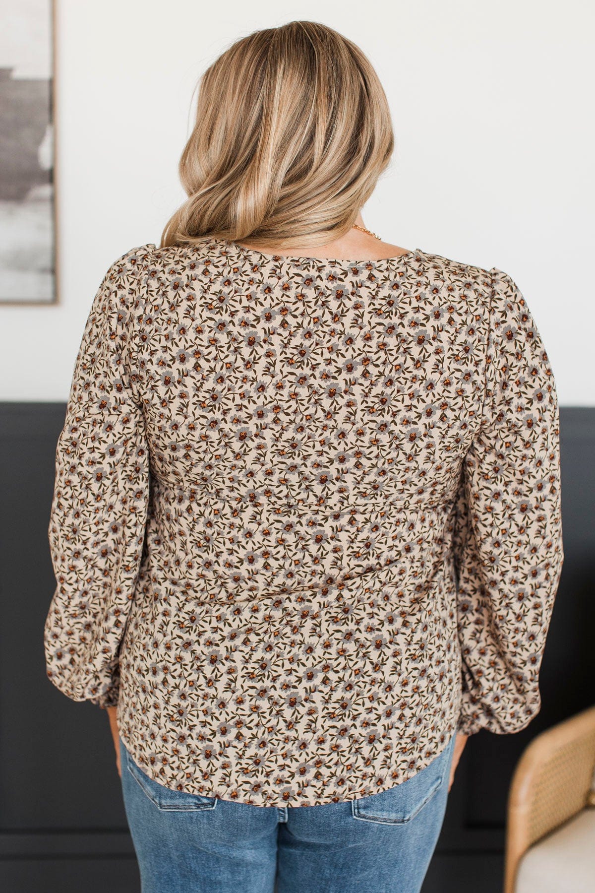 Endless Dreaming Floral Blouse- Natural - Image 7