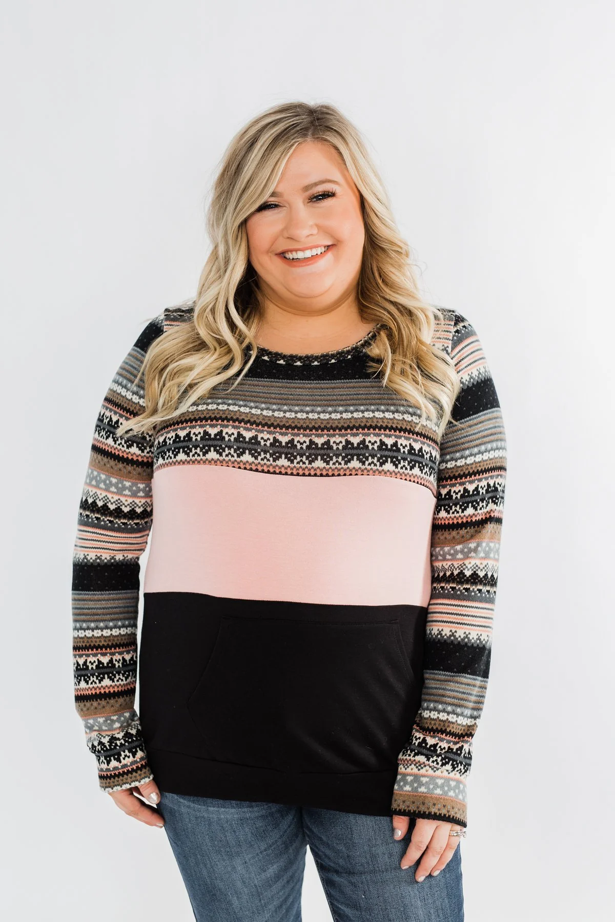 Endless Love Color Block Top- Black & Pink - Image 2