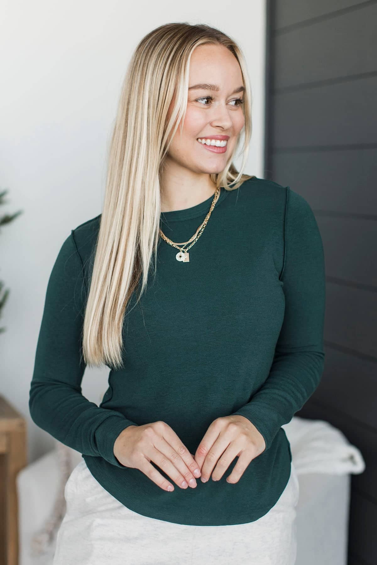 Endless Views Long Sleeve Top- Forest