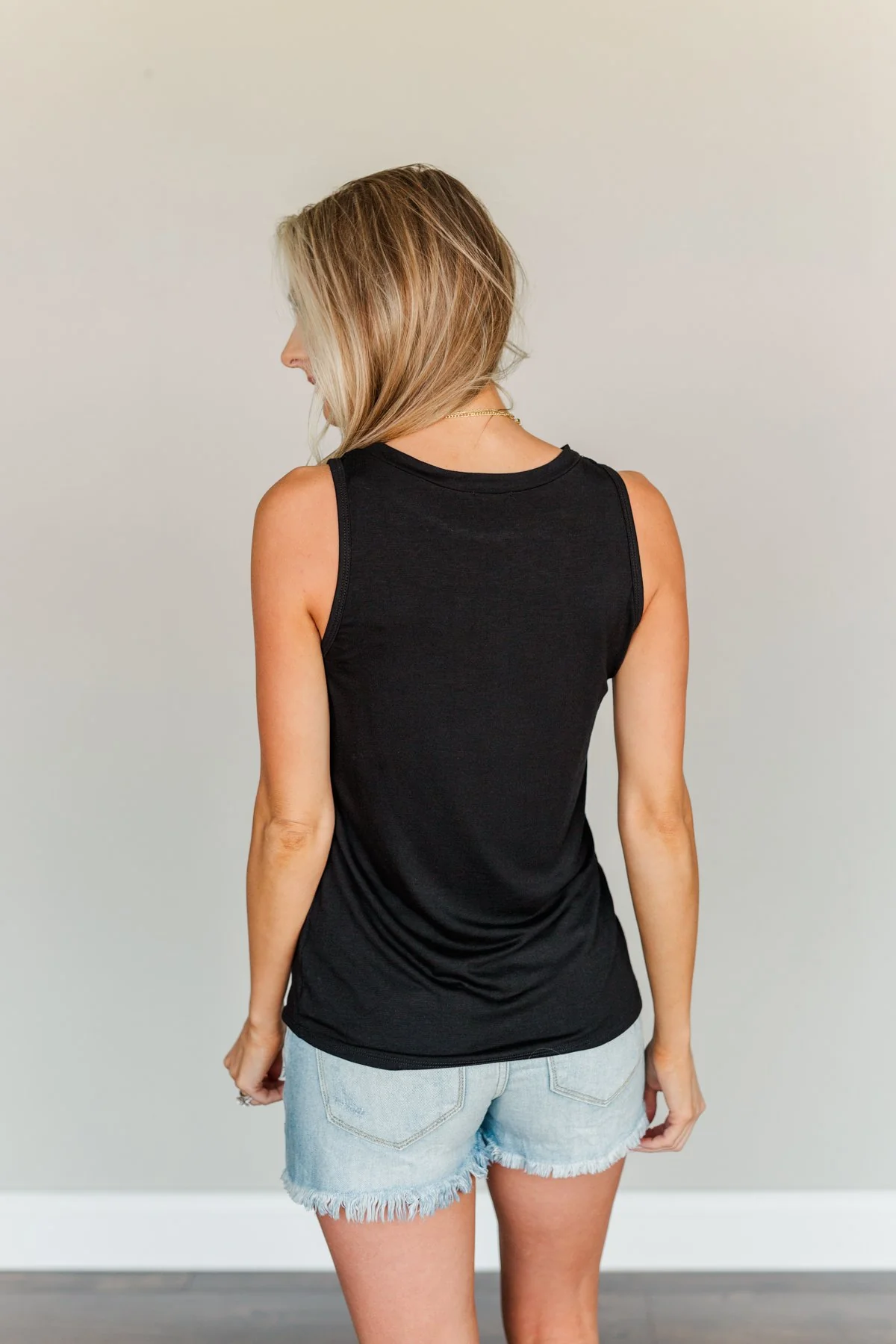 Energize The Day Lace Tank Top- Black - Image 9