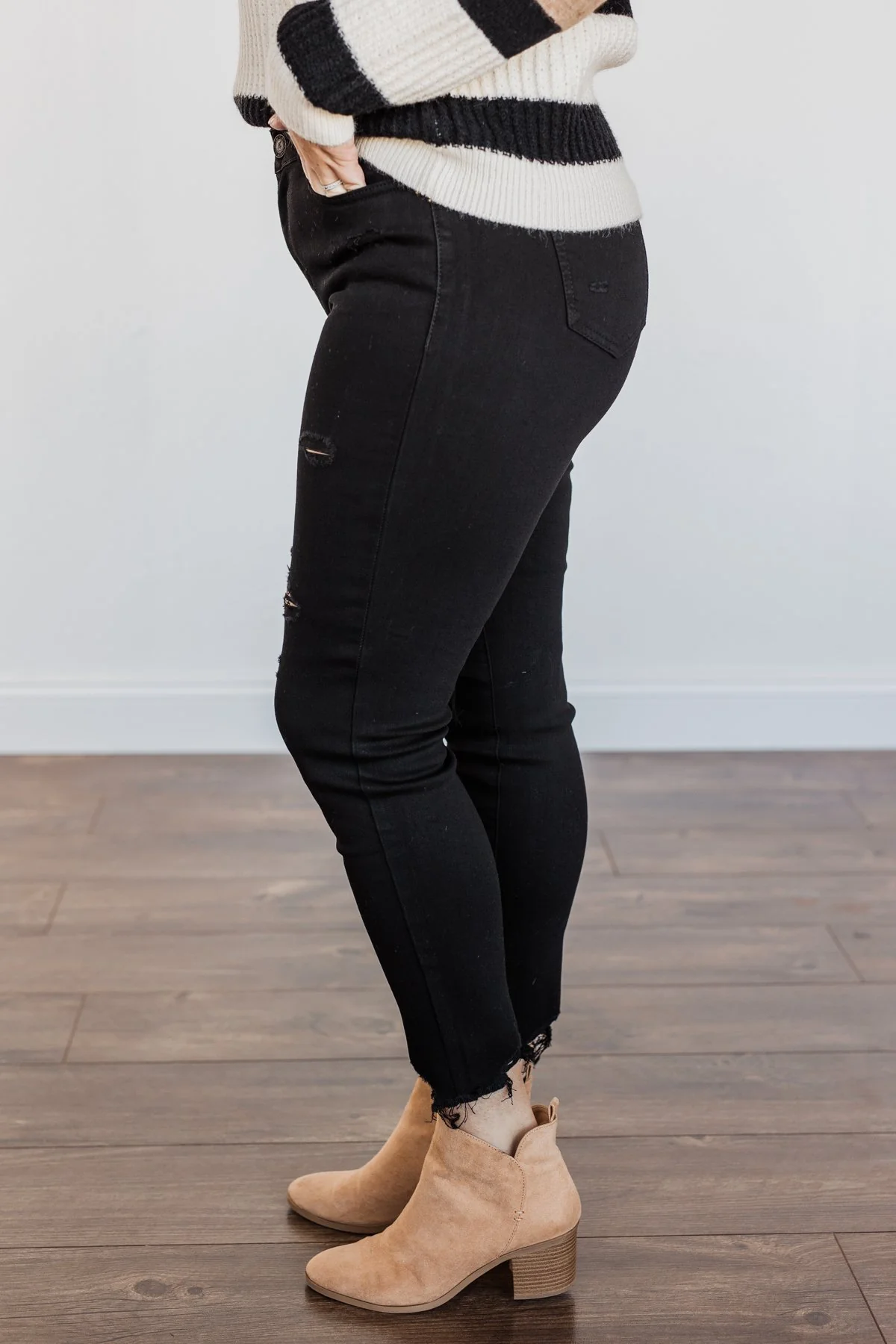 EnJean Ankle Crop Skinny Jeans- Black Giselle Wash - Image 11