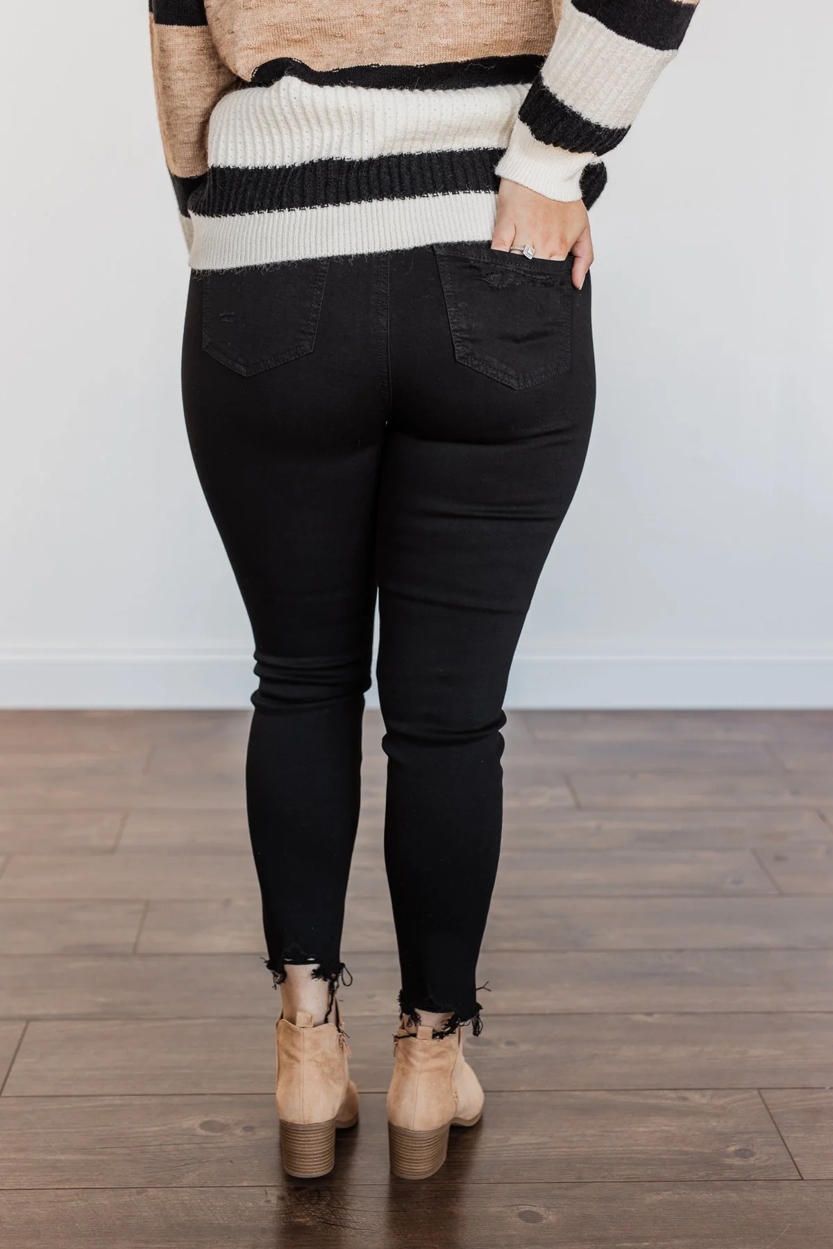 EnJean Ankle Crop Skinny Jeans- Black Giselle Wash - Image 13