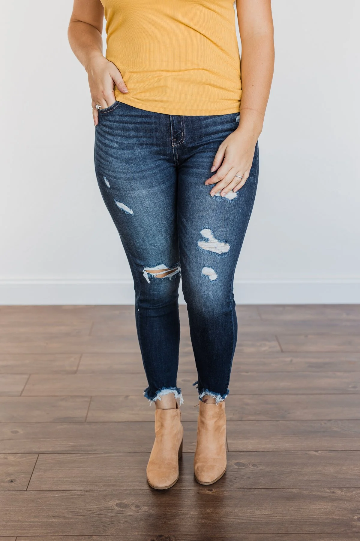 EnJean Ankle Crop Skinny Jeans- Giselle Wash - Image 2