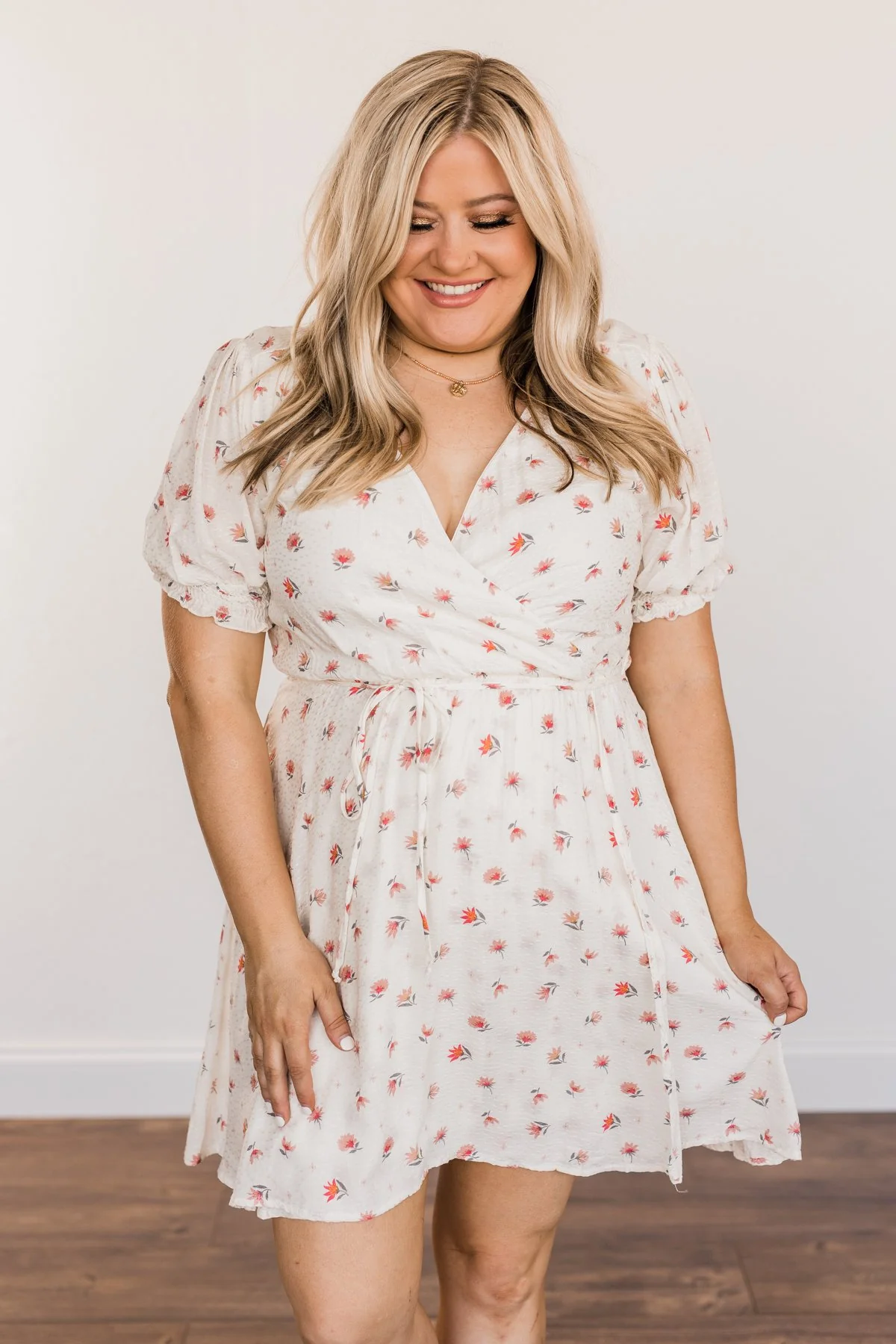 Enjoy The Simple Things Wrap Dress- Ivory - Image 7