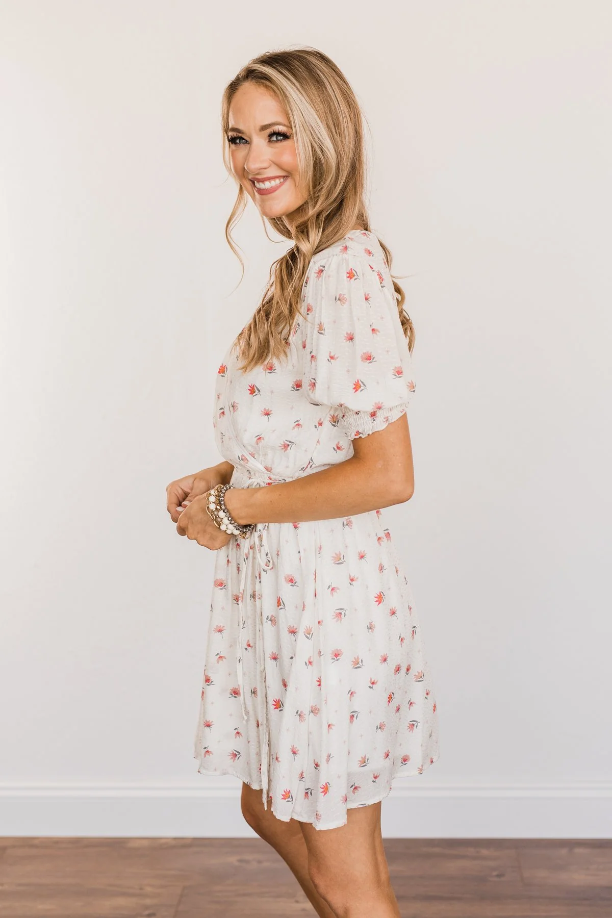 Enjoy The Simple Things Wrap Dress- Ivory - Image 8