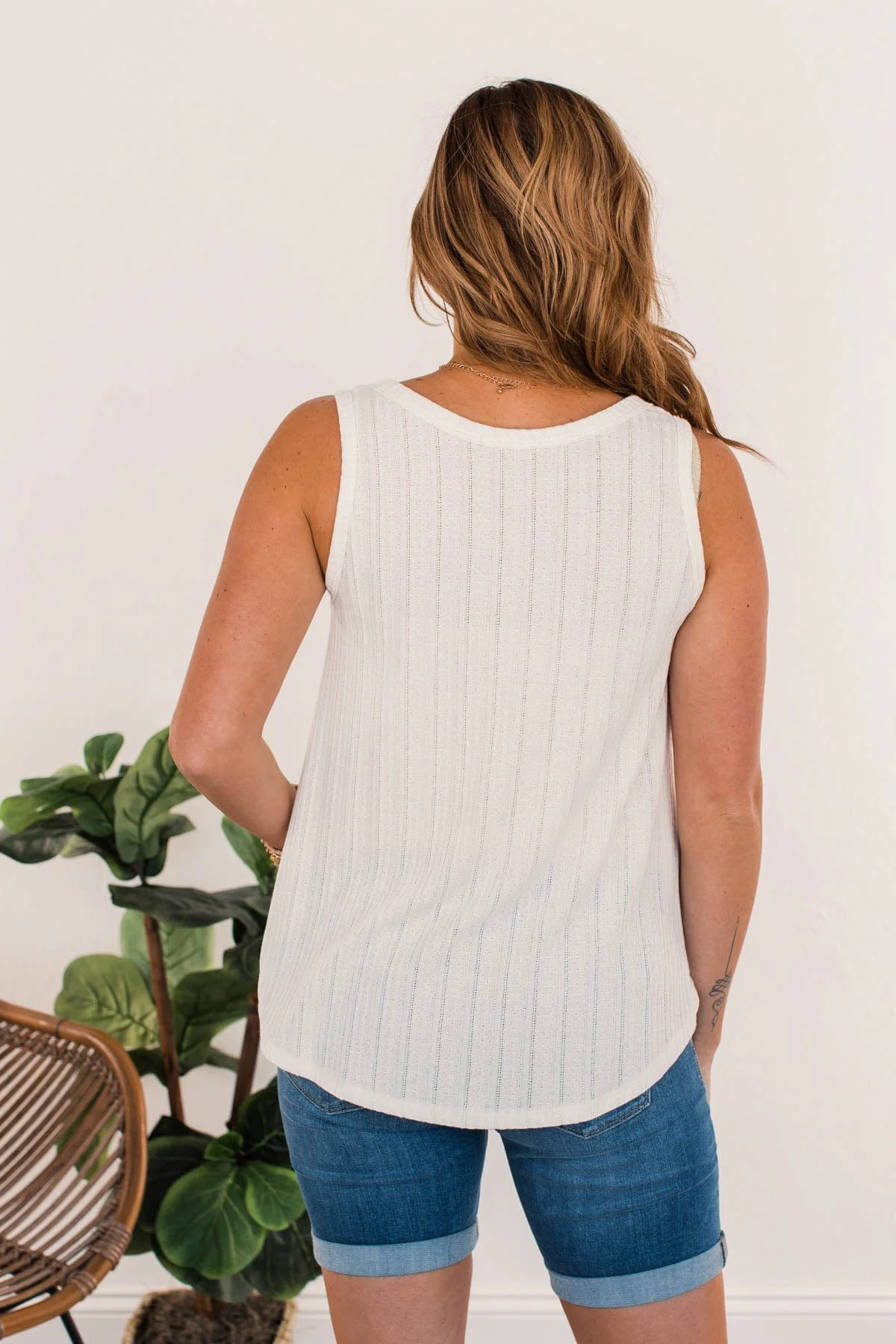 Envy Me Knit Tank Top- Ivory - Image 12