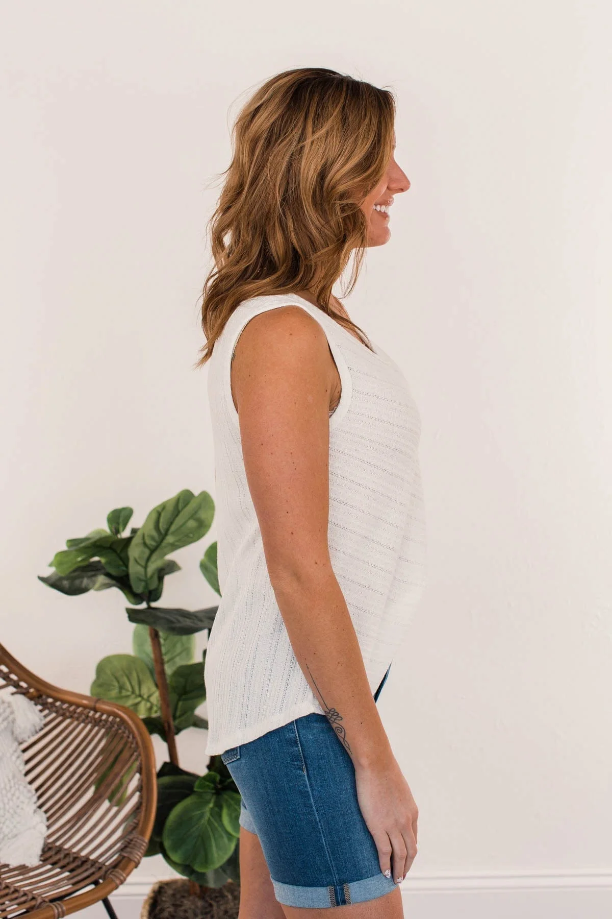 Envy Me Knit Tank Top- Ivory - Image 9