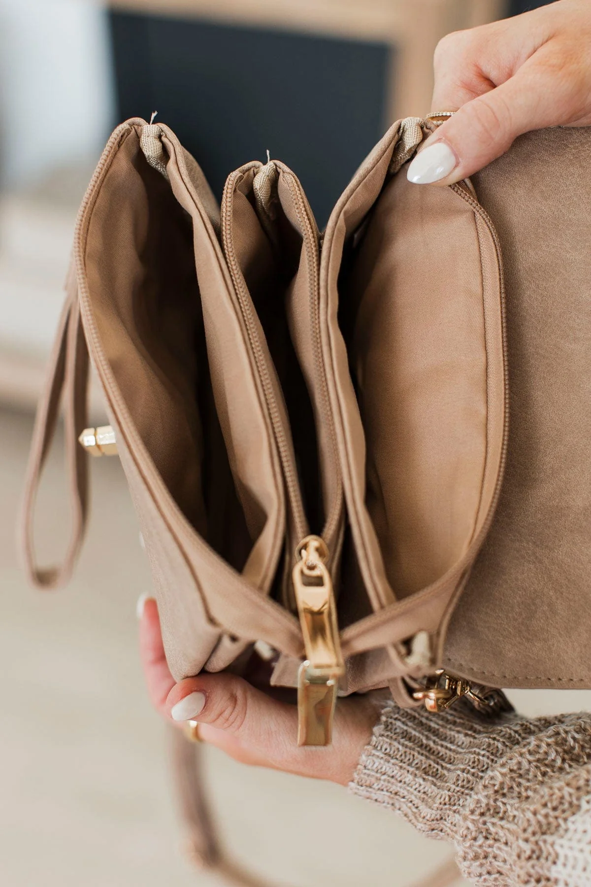 Epitome of Beauty Crossbody Purse- Taupe - Image 2