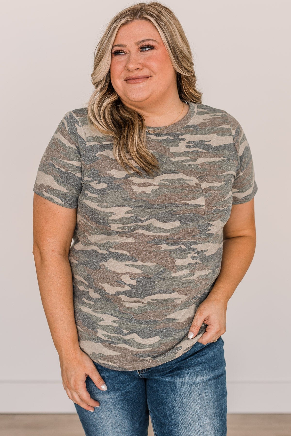Escape With Me Pocket Top- Camo - Image 3