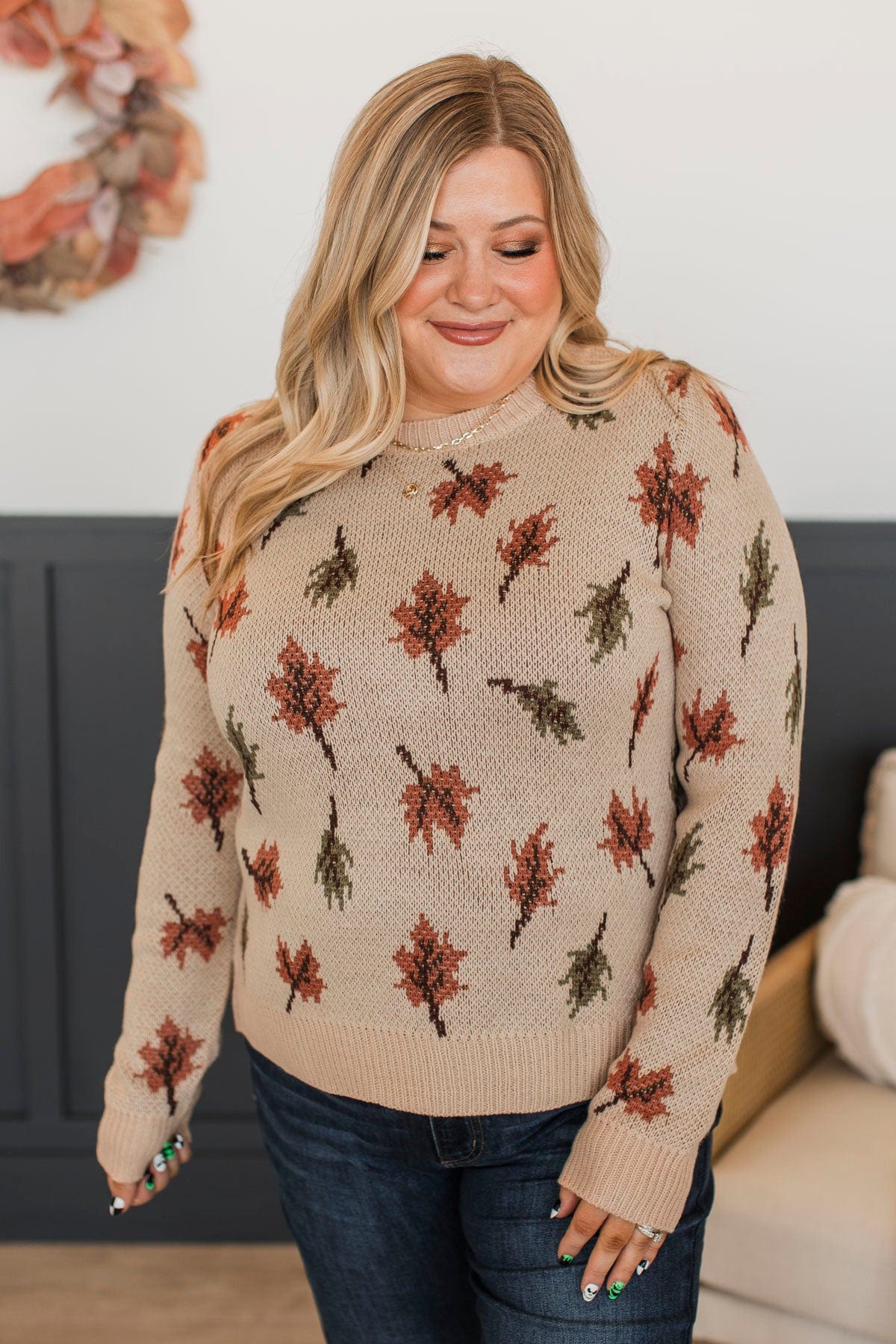 Essence Of Autumn Knit Sweater- Oatmeal - Image 2