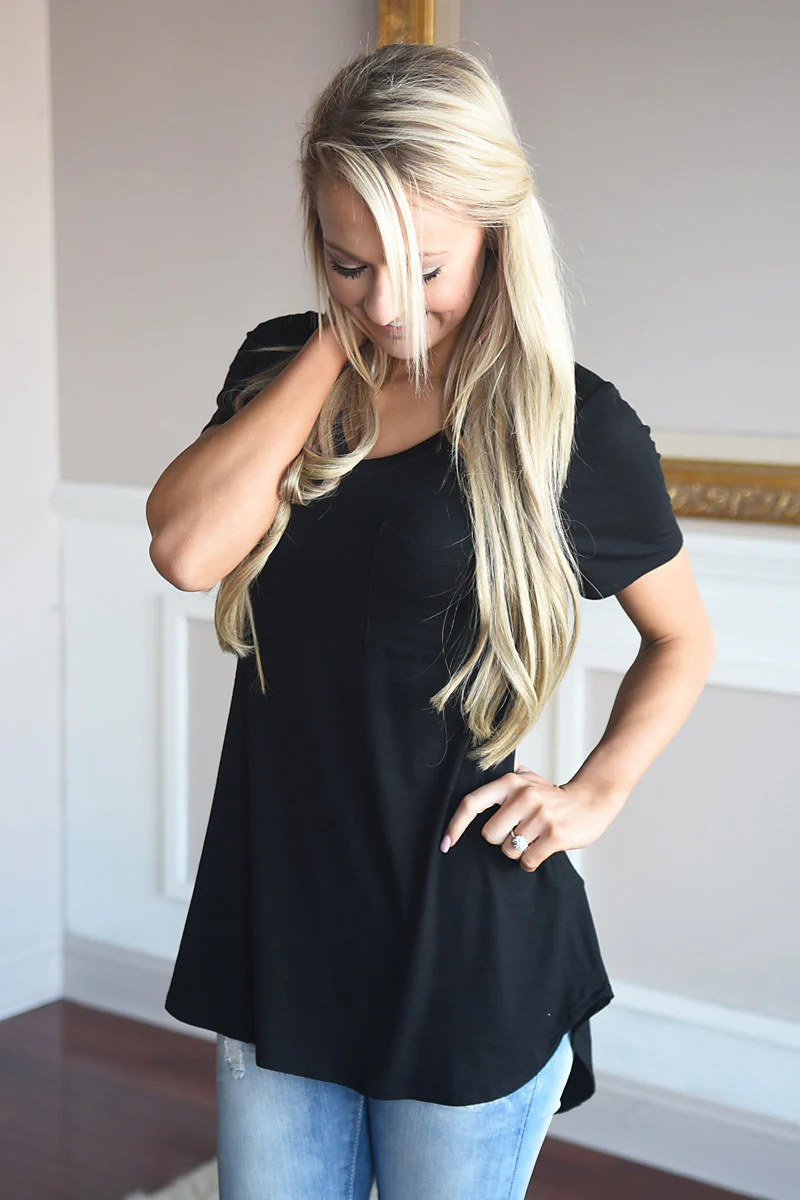 Essential Black Top ~ Short Sleeve - Image 3