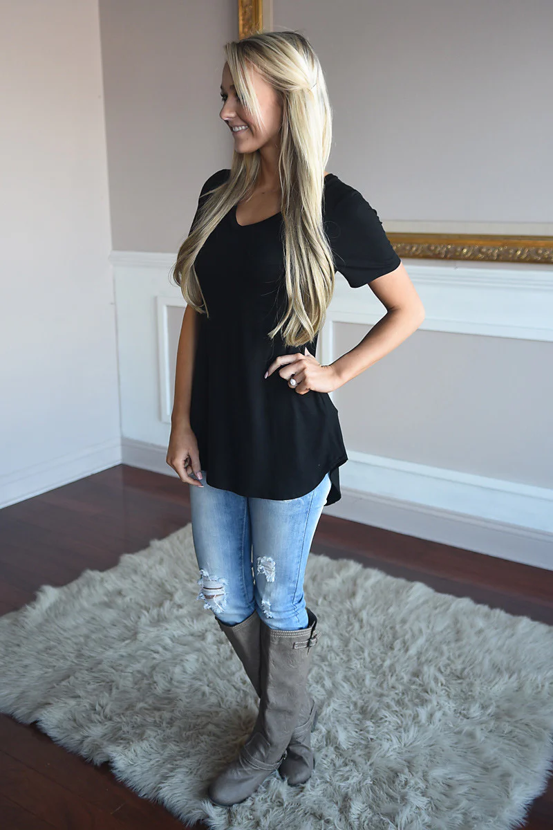 Essential Black Top ~ Short Sleeve - Image 4