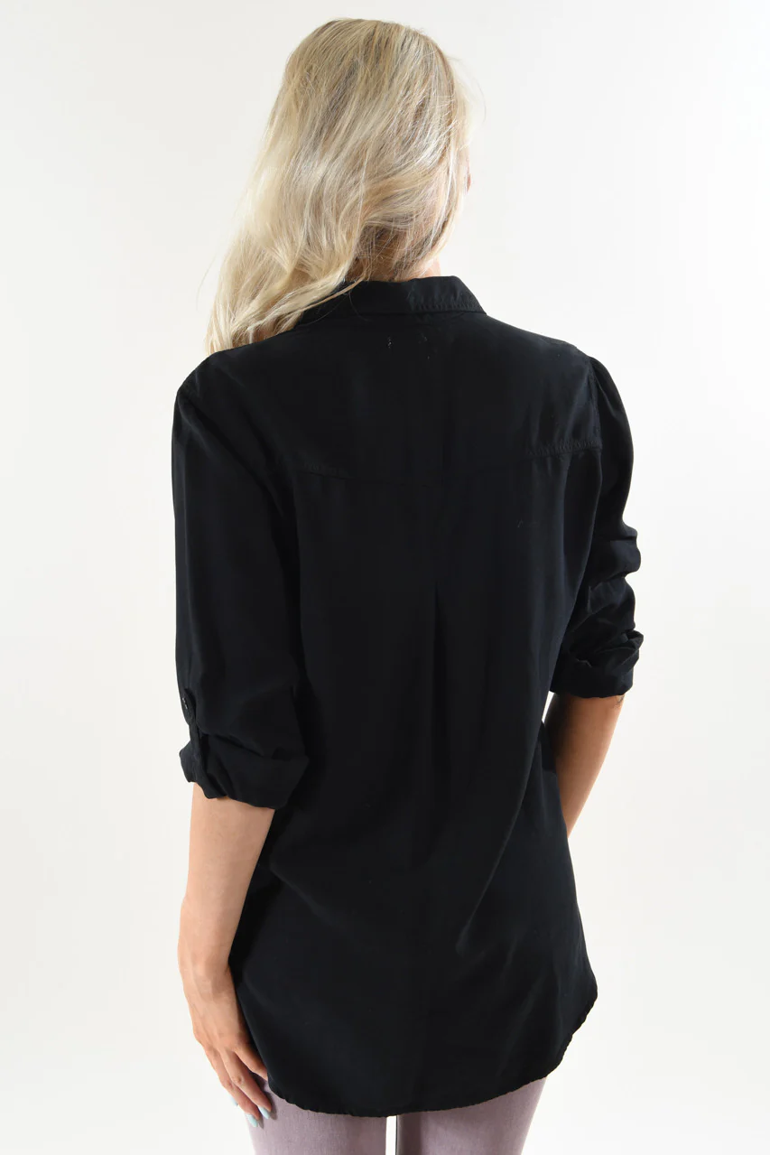 Essential Button Up Top ~ Black - Image 6