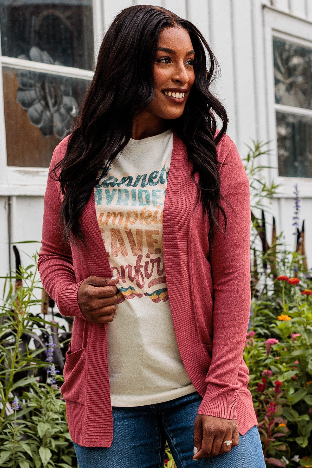 Essential Cardigan- Brick - Image 3