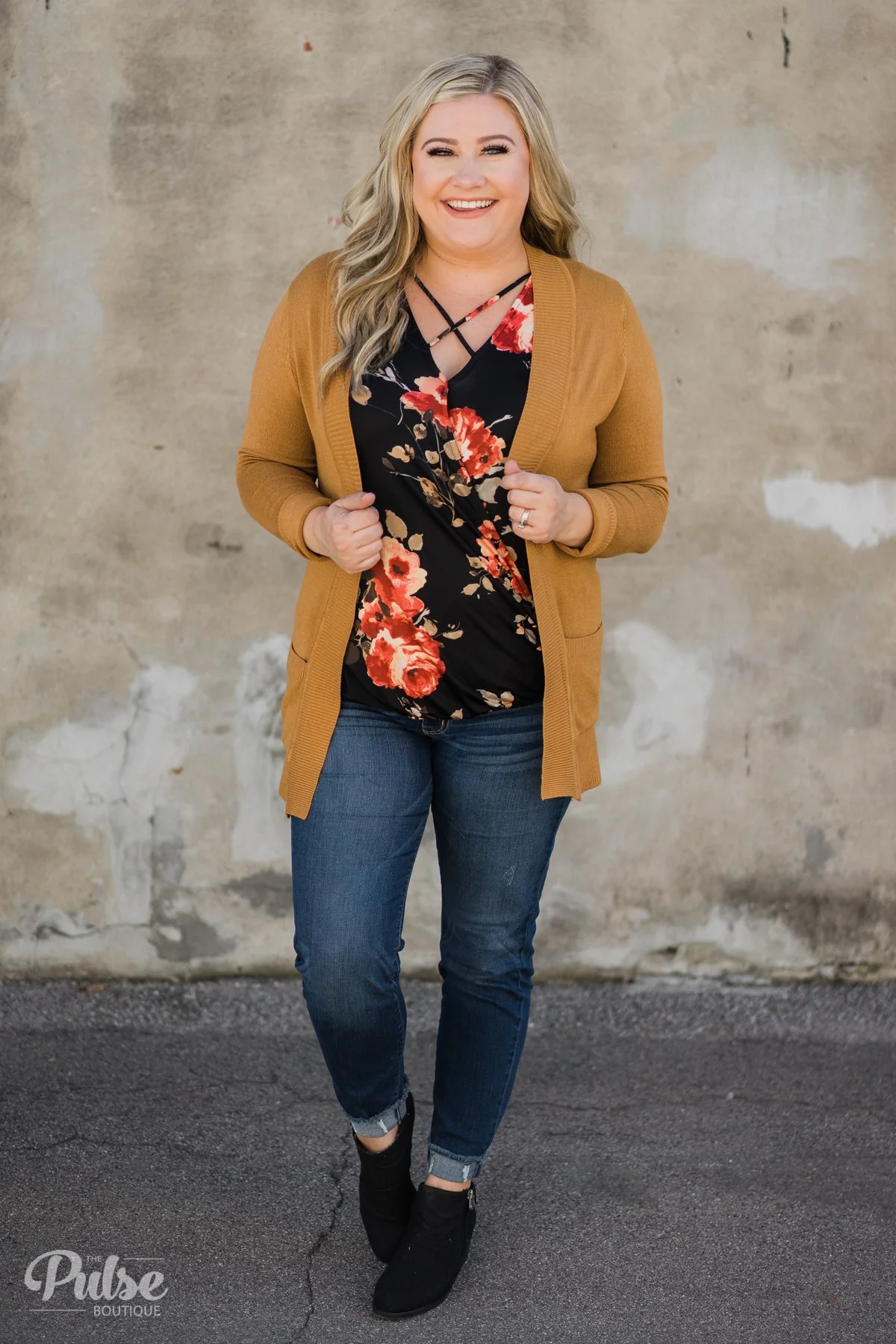 Essential Cardigan- Burnt Yellow - Image 2