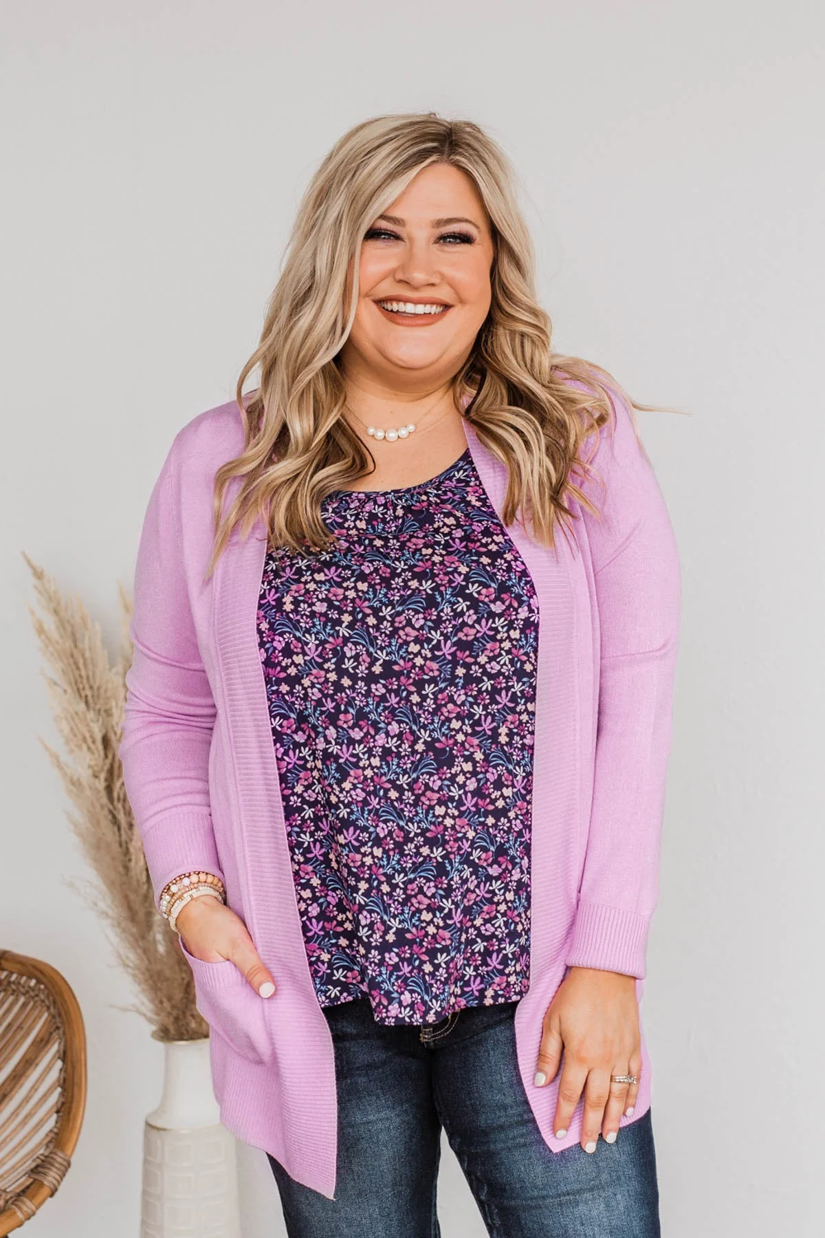 Essential Cardigan- Lilac - Image 3