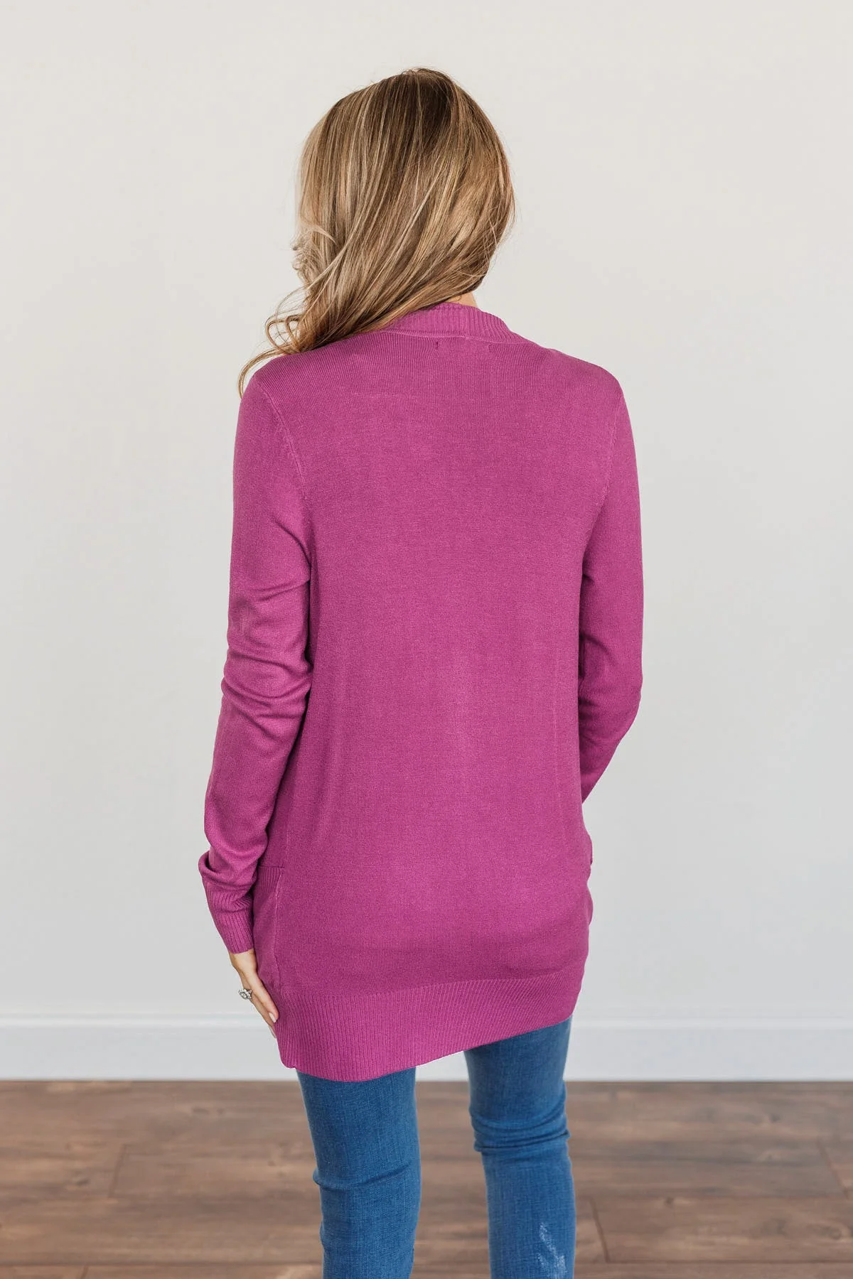 Essential Cardigan- Magenta - Image 13