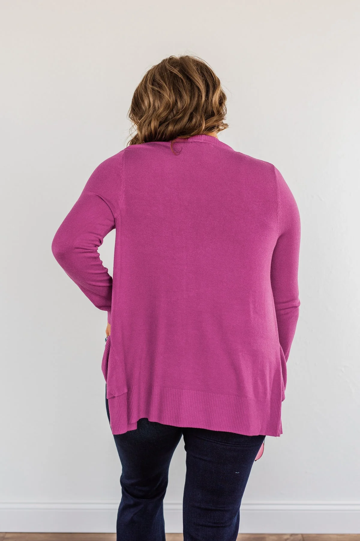 Essential Cardigan- Magenta - Image 14