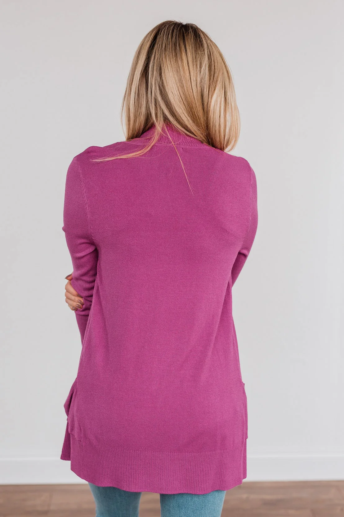 Essential Cardigan- Magenta - Image 15