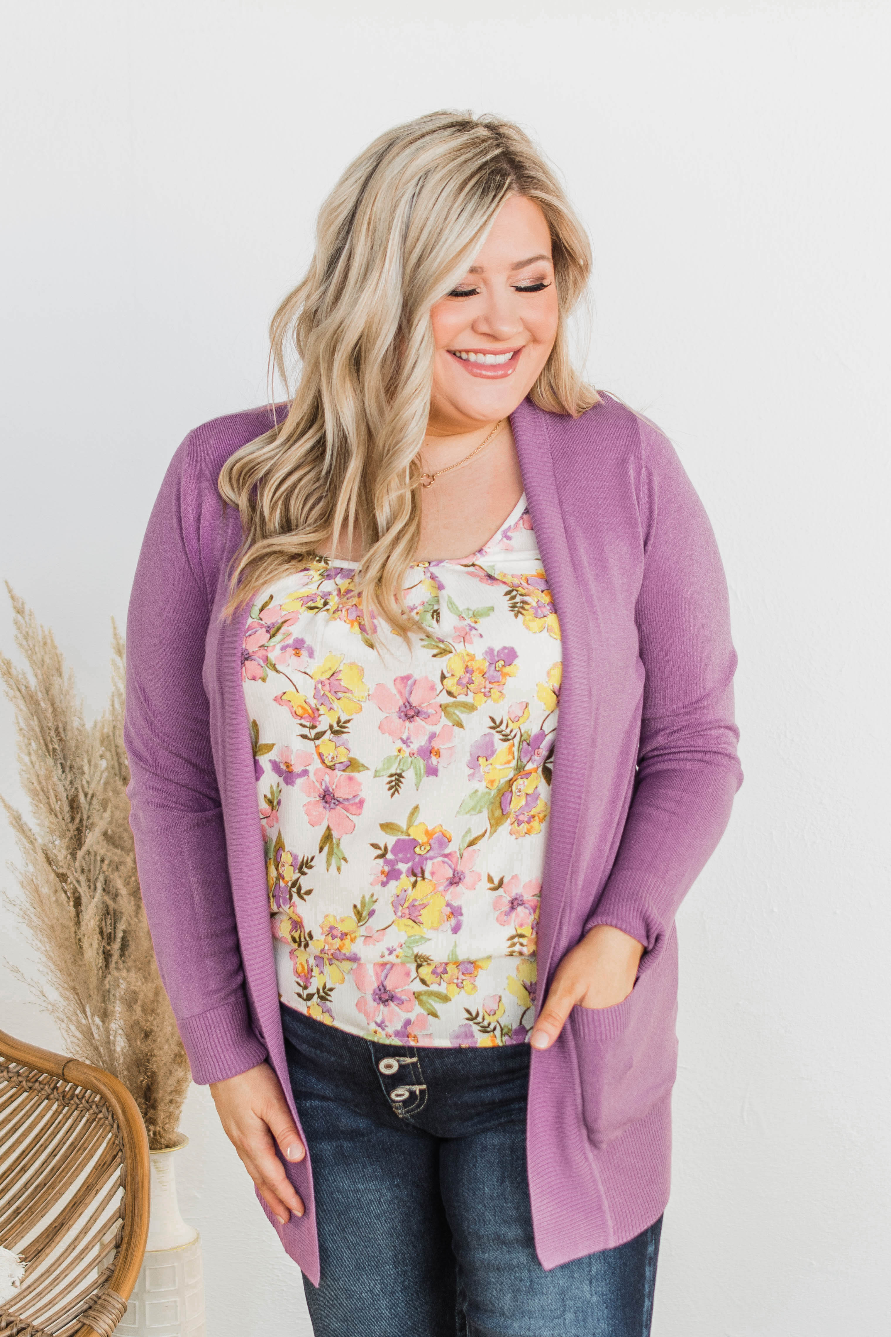 Essential Cardigan- Orchid - Image 4