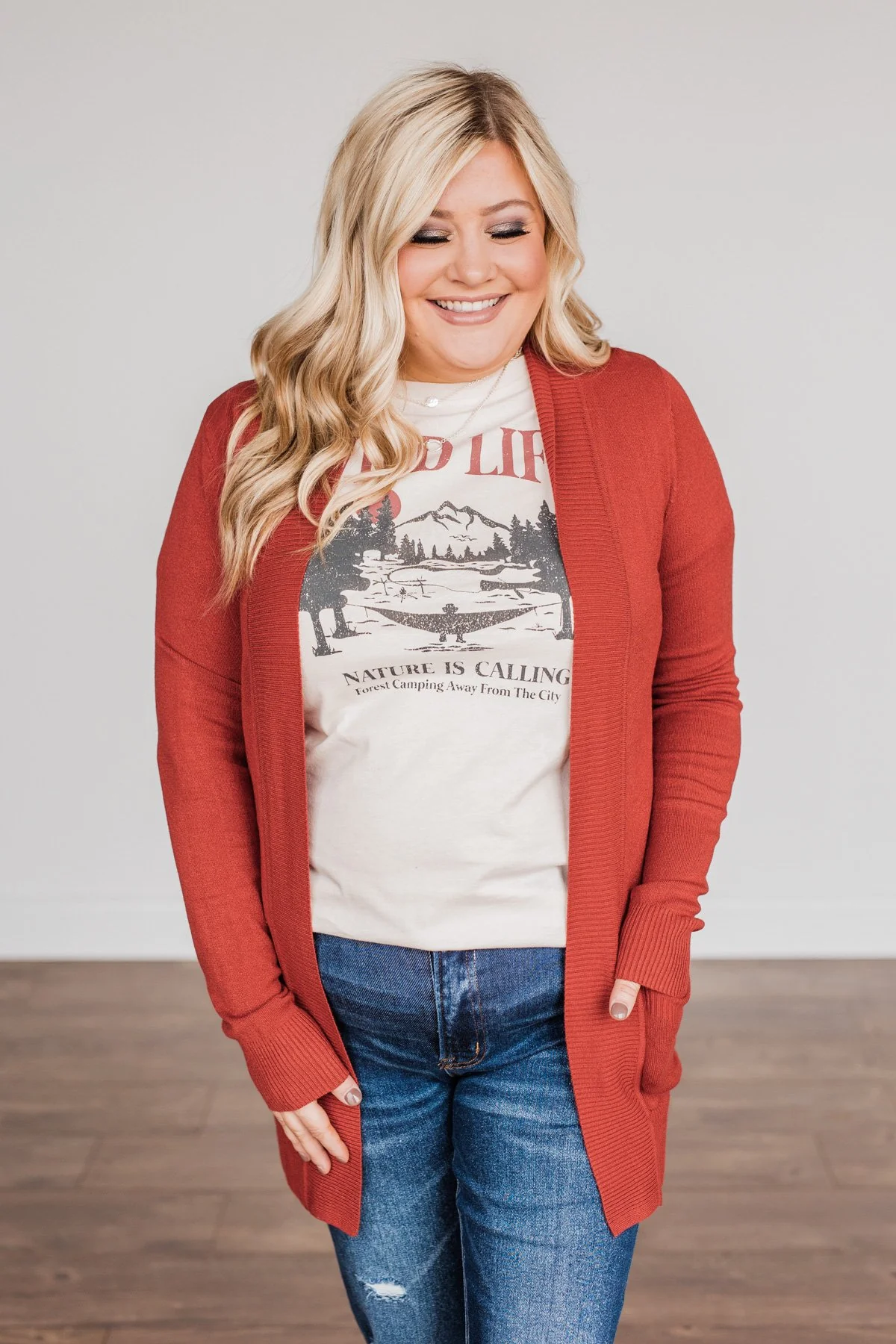 Essential Cardigan- Red - Image 2