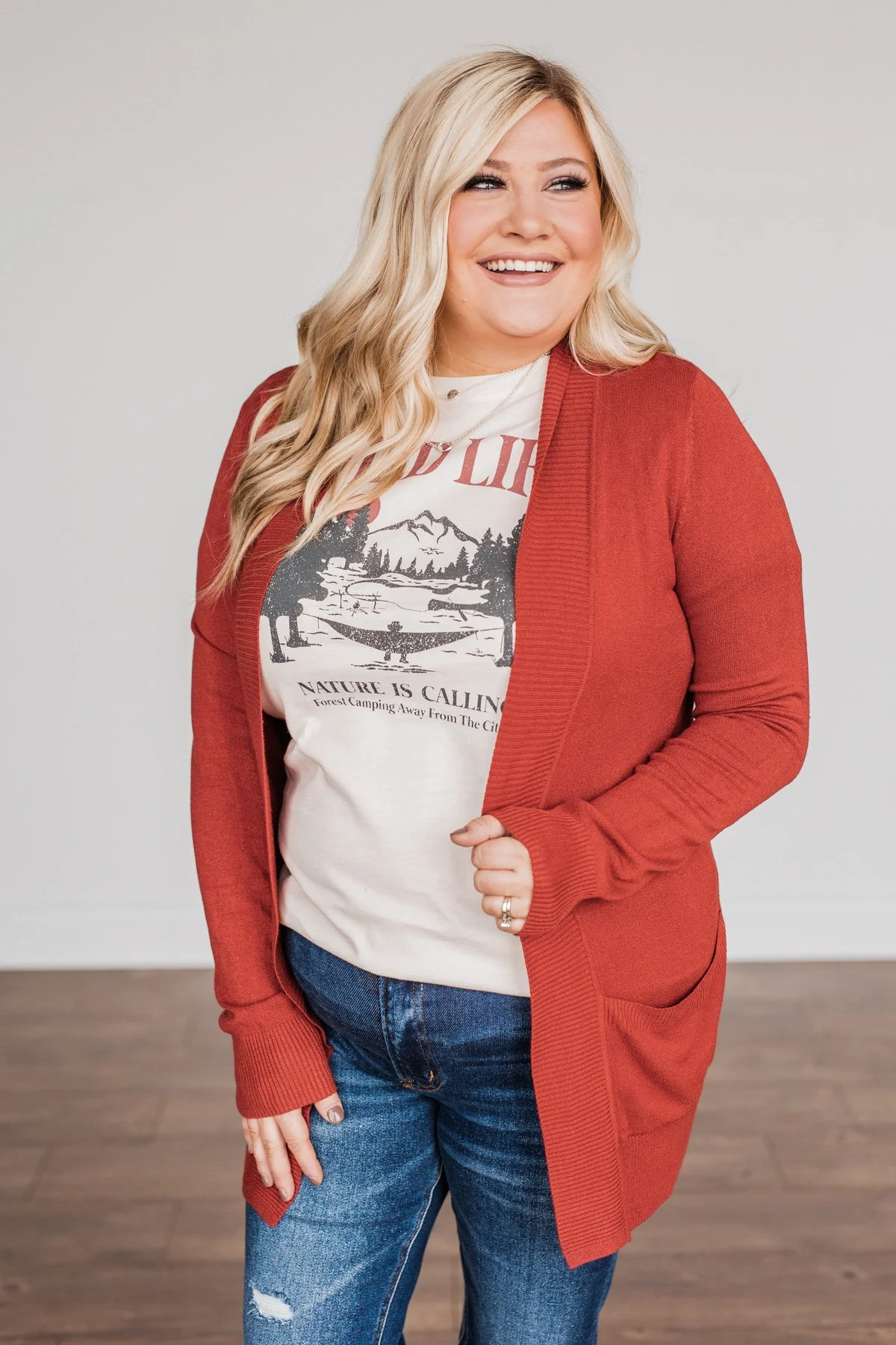 Essential Cardigan- Red - Image 5