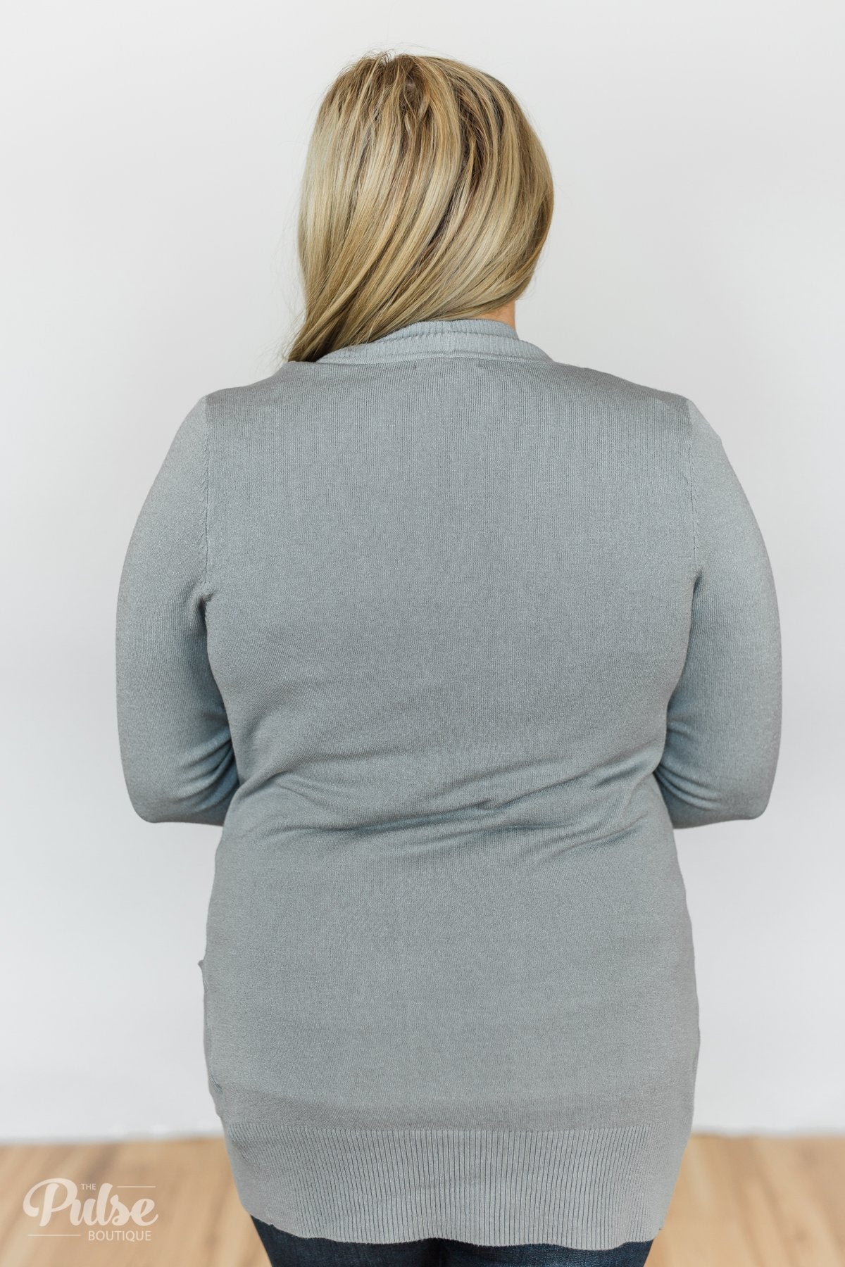 Essential Cardigan- Silver/Grey - Image 11