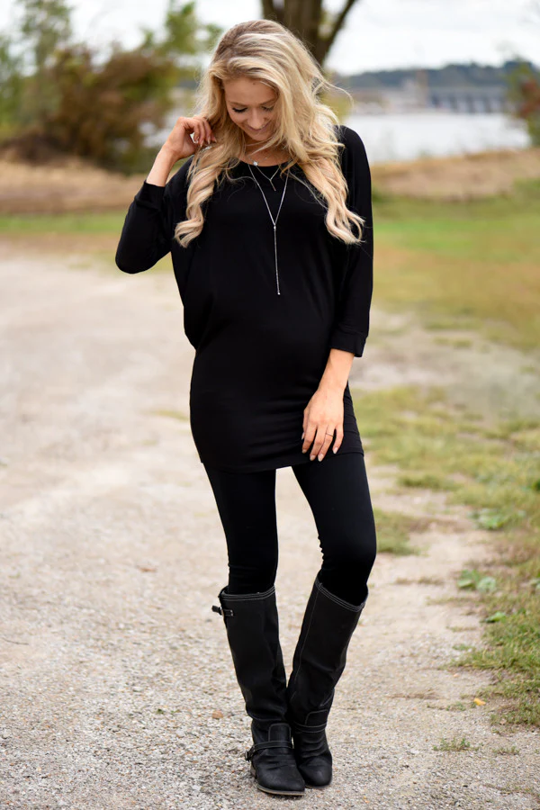 Essential Dolman Top - Black - Image 2